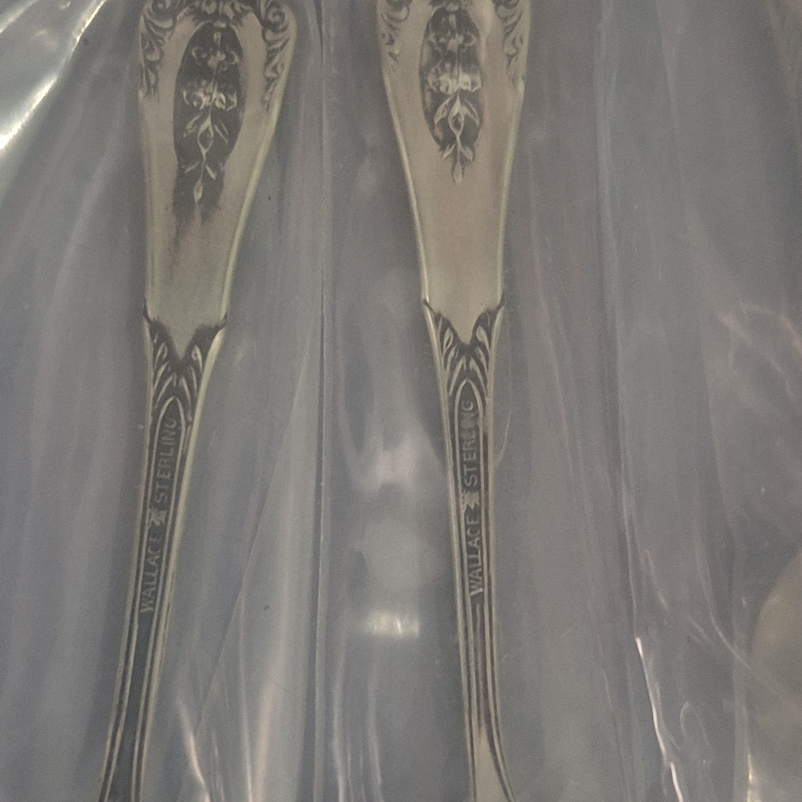 3 Wallace Sterling Silver Salt Spoons 2 1/2″ Factory Sealed –