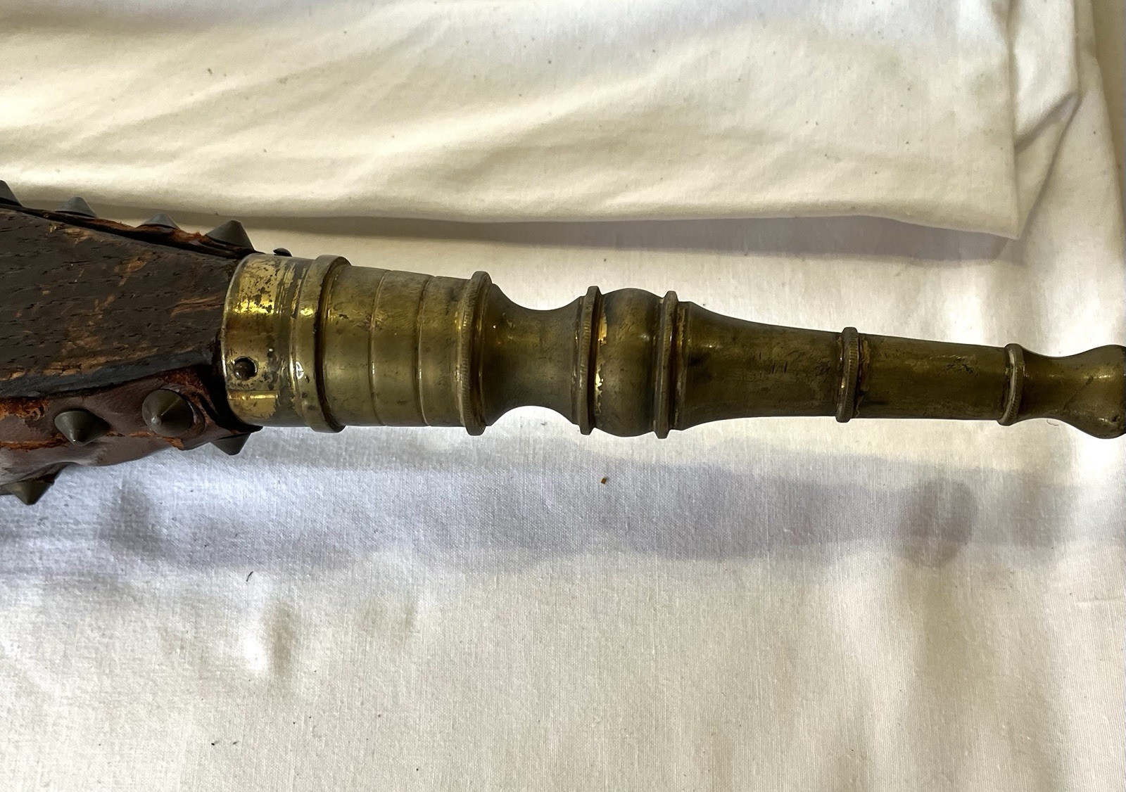 Antique Victorian Fireplace Bellows – Warwick Castle Motif, Circa 1800’s