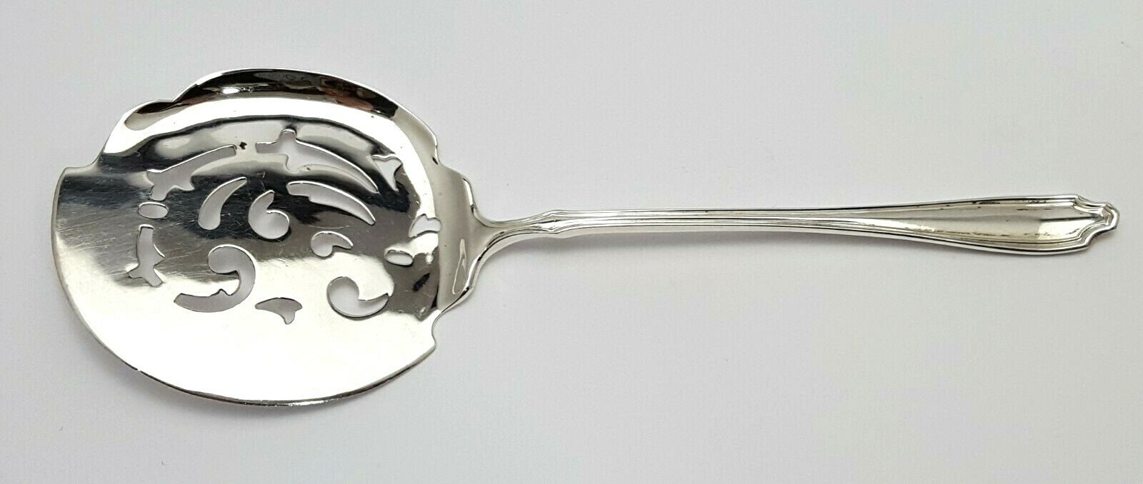 Sterling Silver Elegant Slotted Flat Food Preparation Spoon 7 1/4″ Inch 29