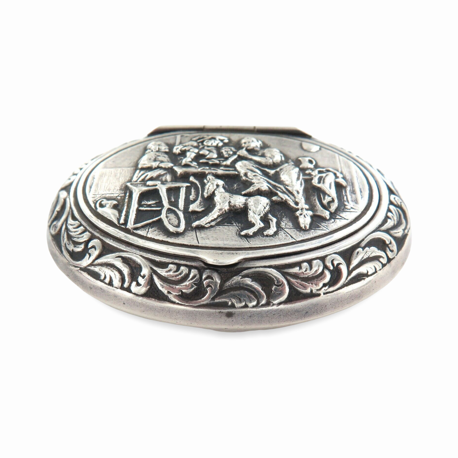 .GREAT CONDITION DUTCH ? SMALL DECORATIVE REPOUSE SILVERPLATE TRINKET / ASHTRAY