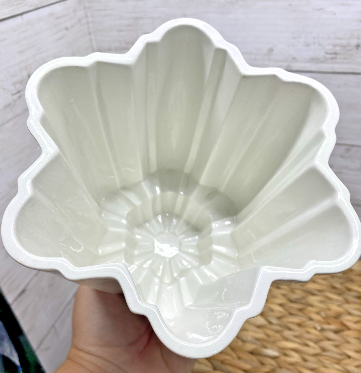 Vintage Shelley Star Ceramic Mold Jelly Pudding Blancmange Baking Ironstone