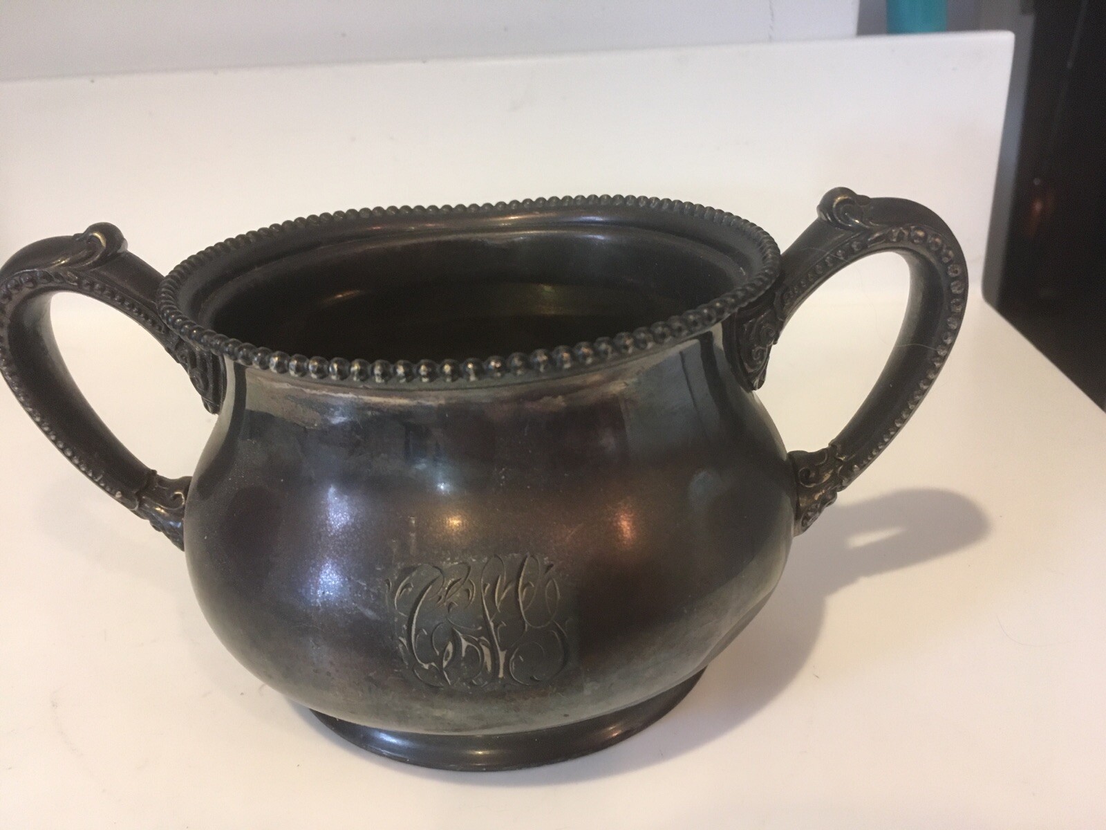 Antique Hartford Sterling Co. 12201 Quadruple Plated Handled Pot