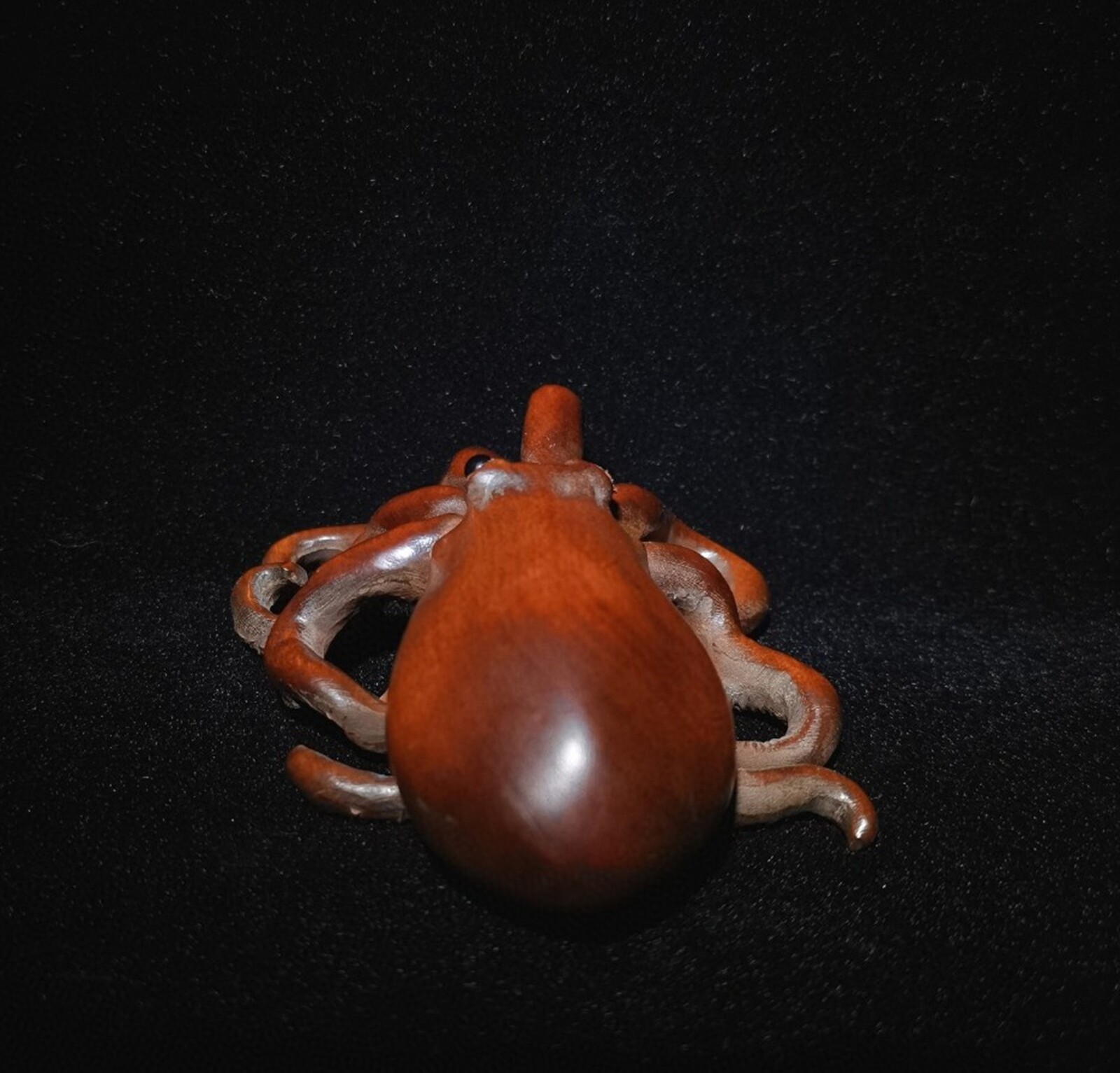 Chinese Antique Boxwood Wood Carving Exquisite Octopus Statue Nice Art Figurines