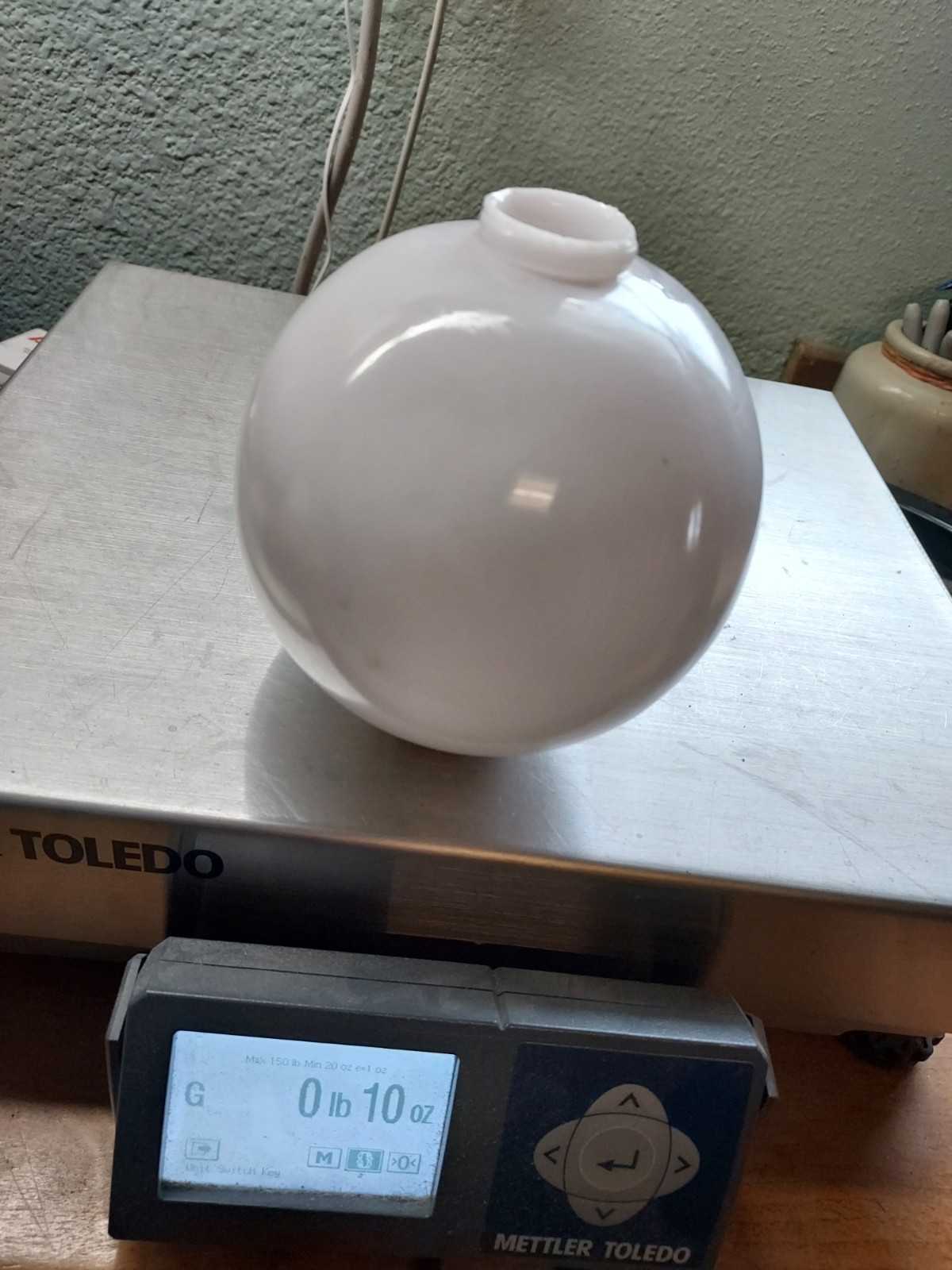 Antique White Glass Lightning Rod Ball Globe Weathervane – 0218263
