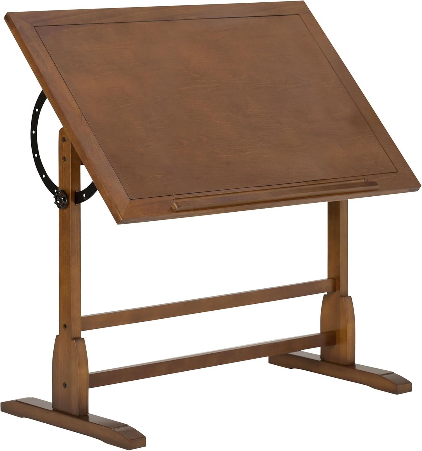 Vintage Drafting Table Solid Wood Adjustable Surface Pencil Ledge Art Studio