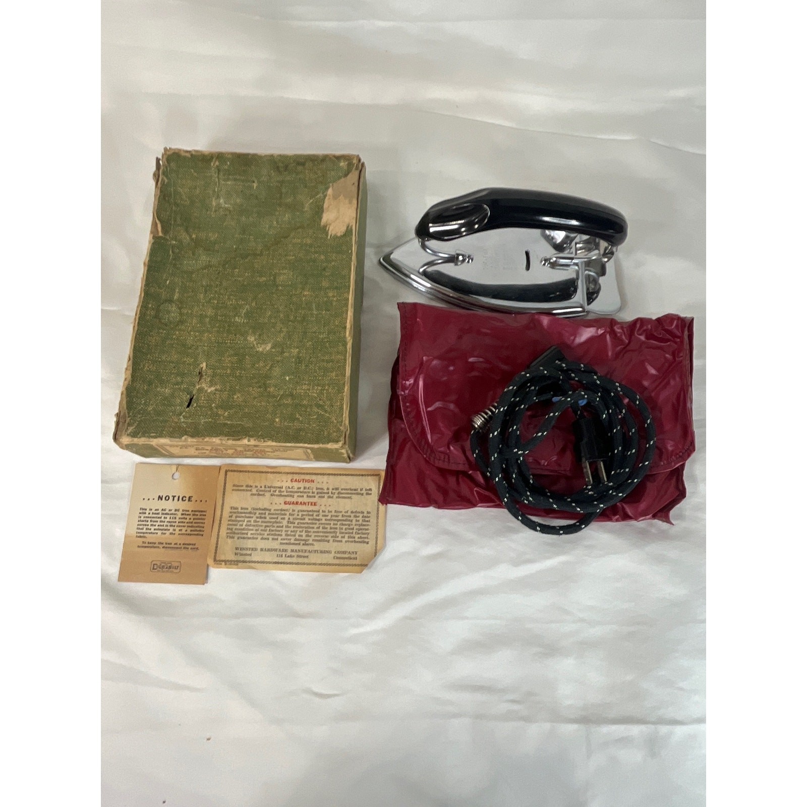 Vintage Durabilit companion folding travel iron Cat No. 401