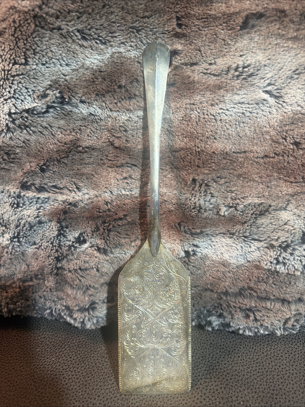 Vtg GODINGER Silver Art Co Ltd Decorative Design Cake Server 11.25” Long