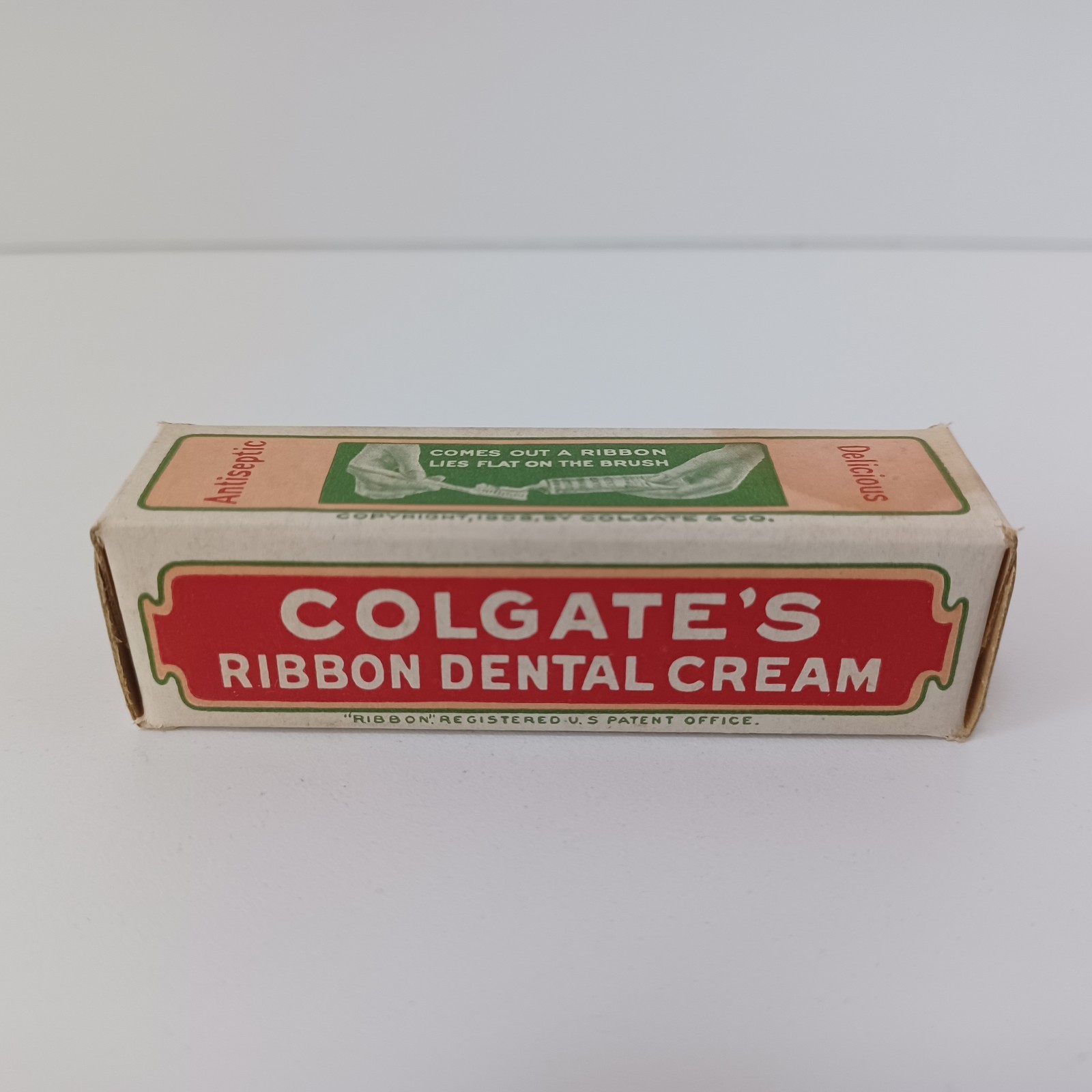 Rare Early 1900’s Colgate’s Ribbon Dental Cream NIB Travel Size Unopened
