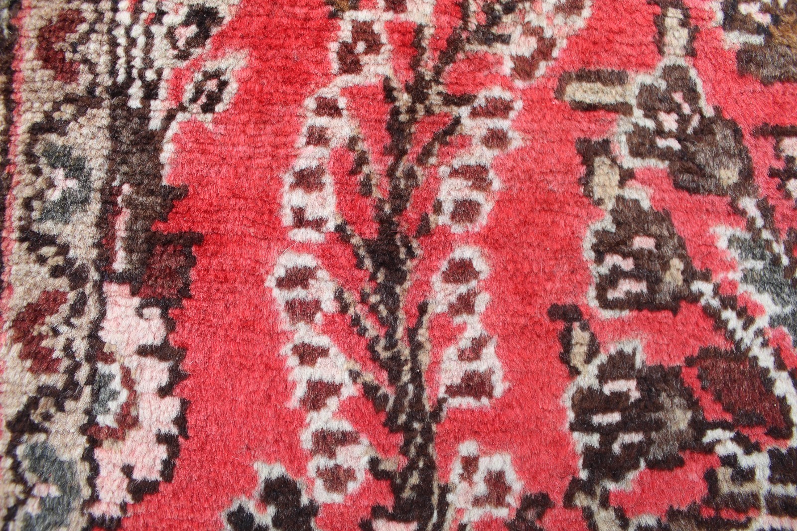 Vintage Hand Made Traditional Oriental Wool Red Narrow Long Runner 407x80cm