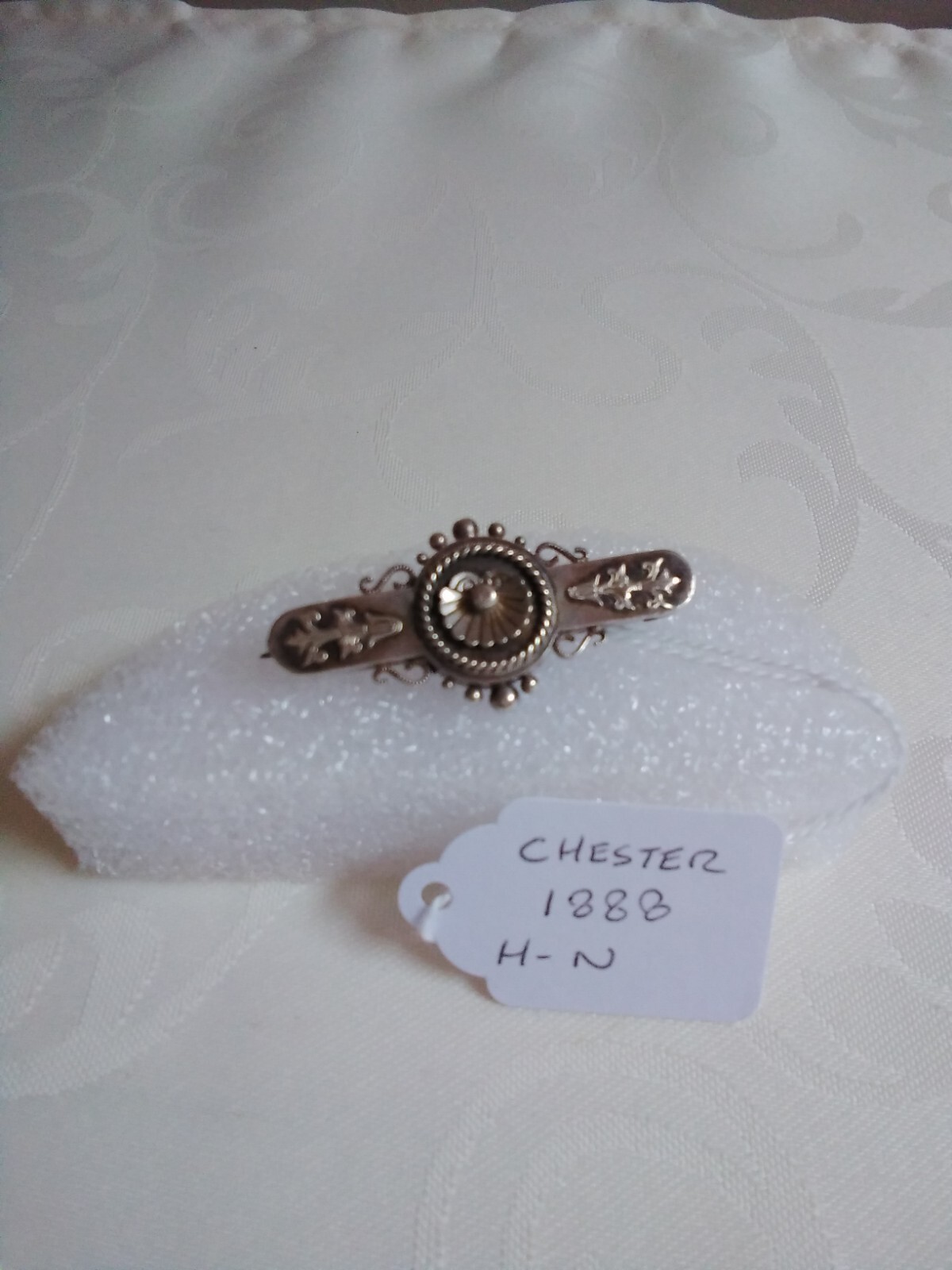 1888 Chester Sterling Silver Sweetheart Brooch