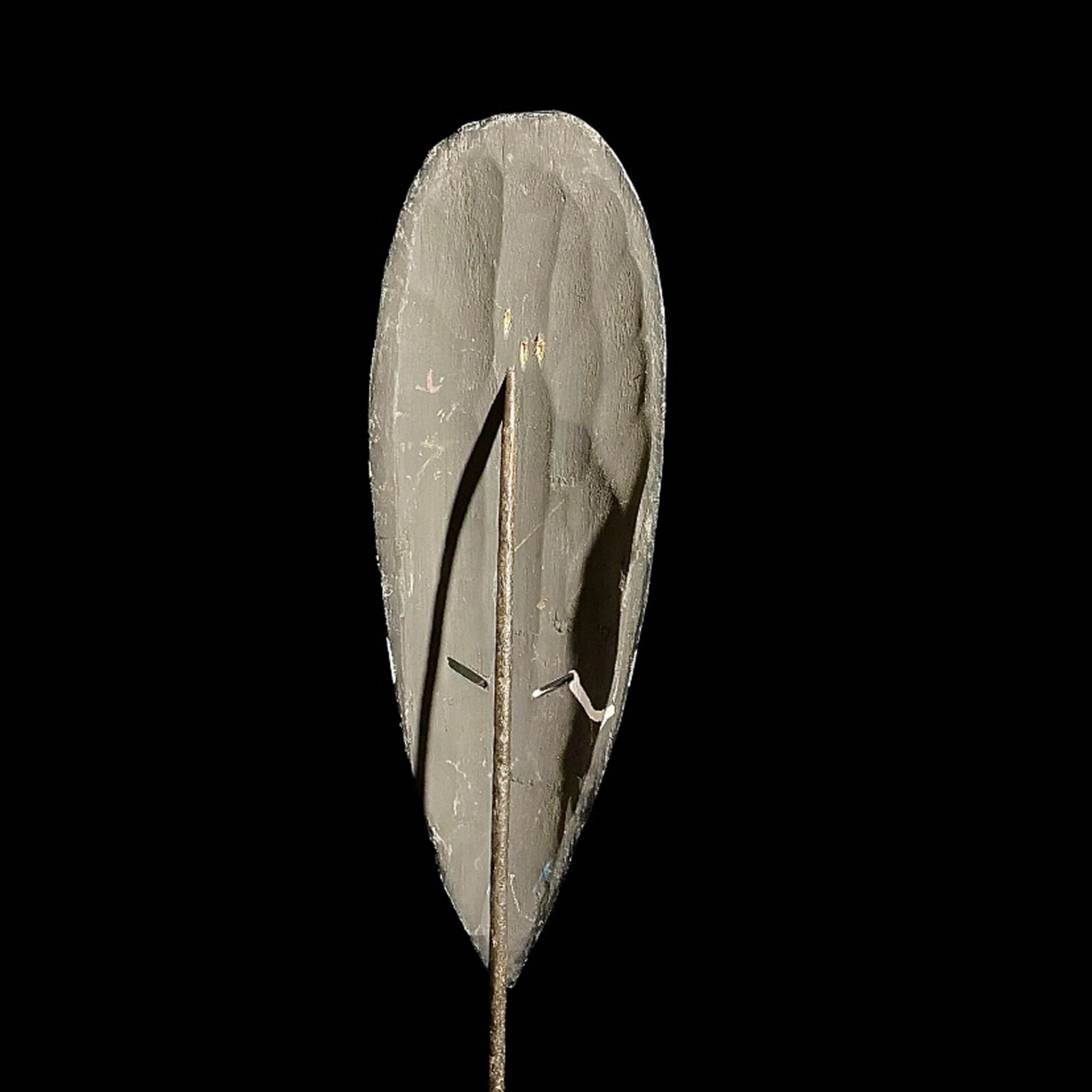African Songye mask long carved wood Kifwebe tribal Congo art vintage-7813