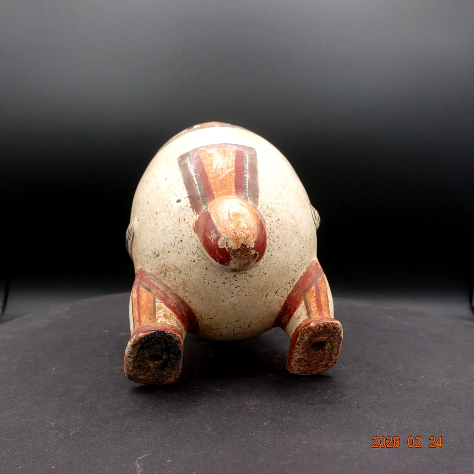 Pre-Columbian Authentic Artifact Ceramic Pottery Poly-Chrome Pizote Vessel