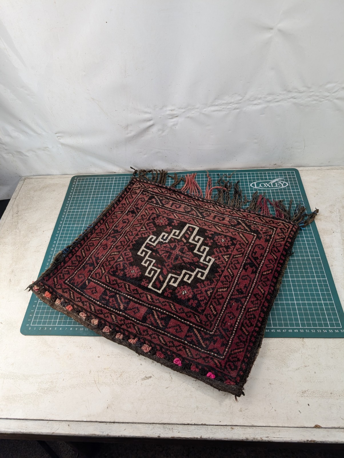 Qashgai Antique Persian Storage Salt-Bag: 39cm x 42cm