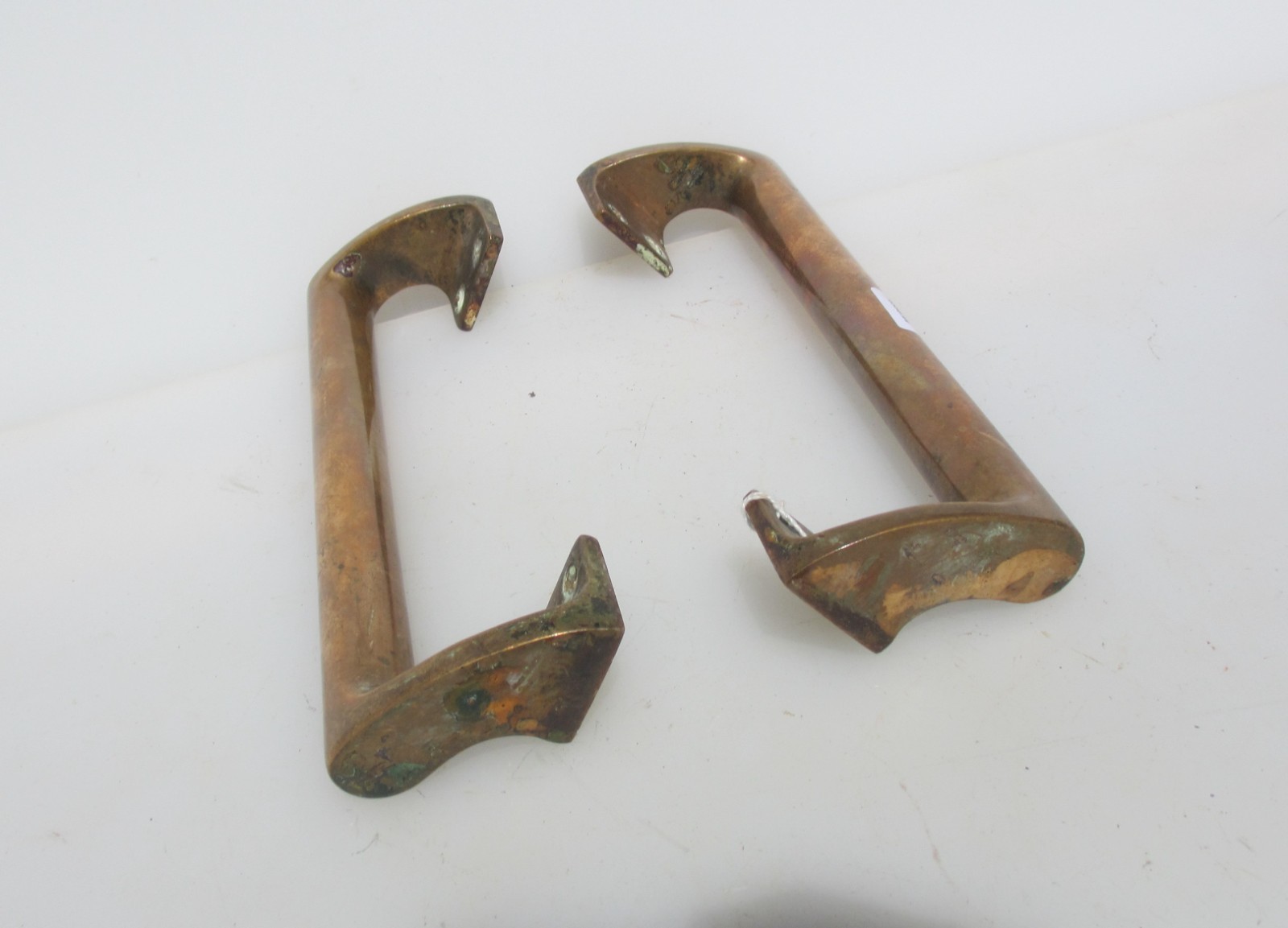 Antique Copper Door Handles Pulls Shop Cinema Old Art Deco Vintage Bronze 12″