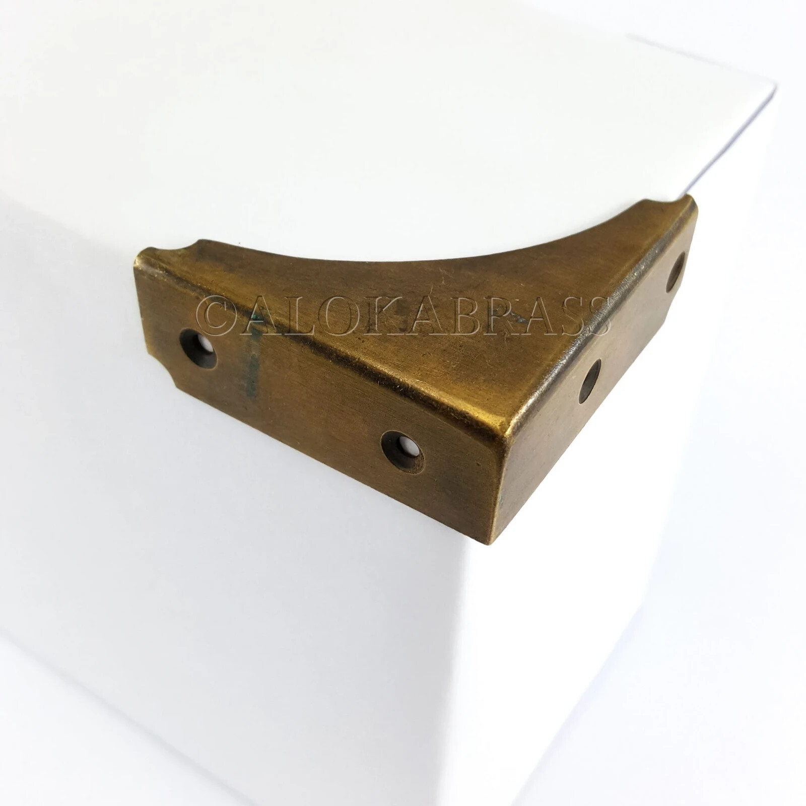 4 solid brass 2.1/4 “ inch small Box Corners or Table Edge 6.2cm Solid Brass