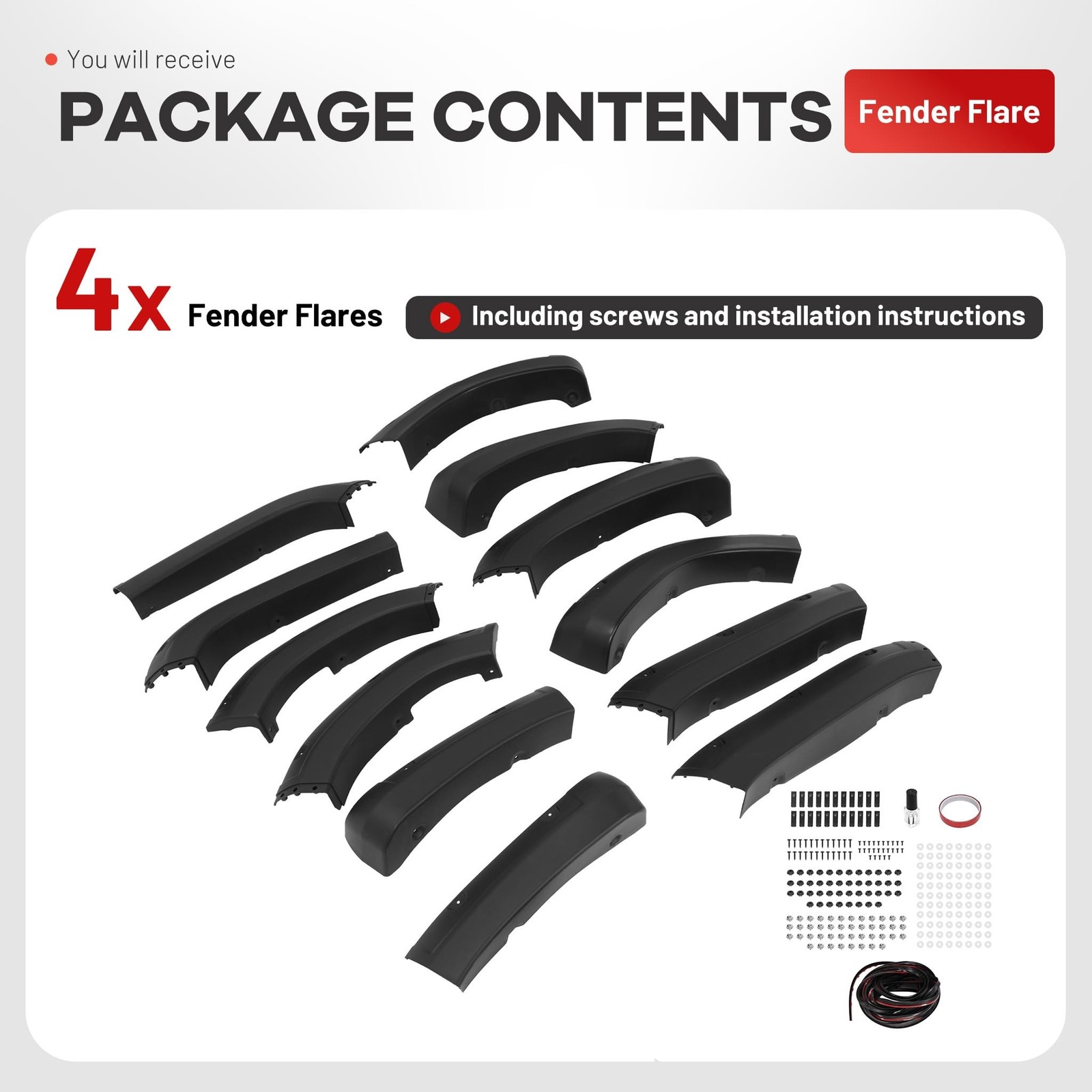 ALMULOO Fender Flares Compatible with 2019-2025 GMC Sierra 1500 4WD & 2WD Whe…