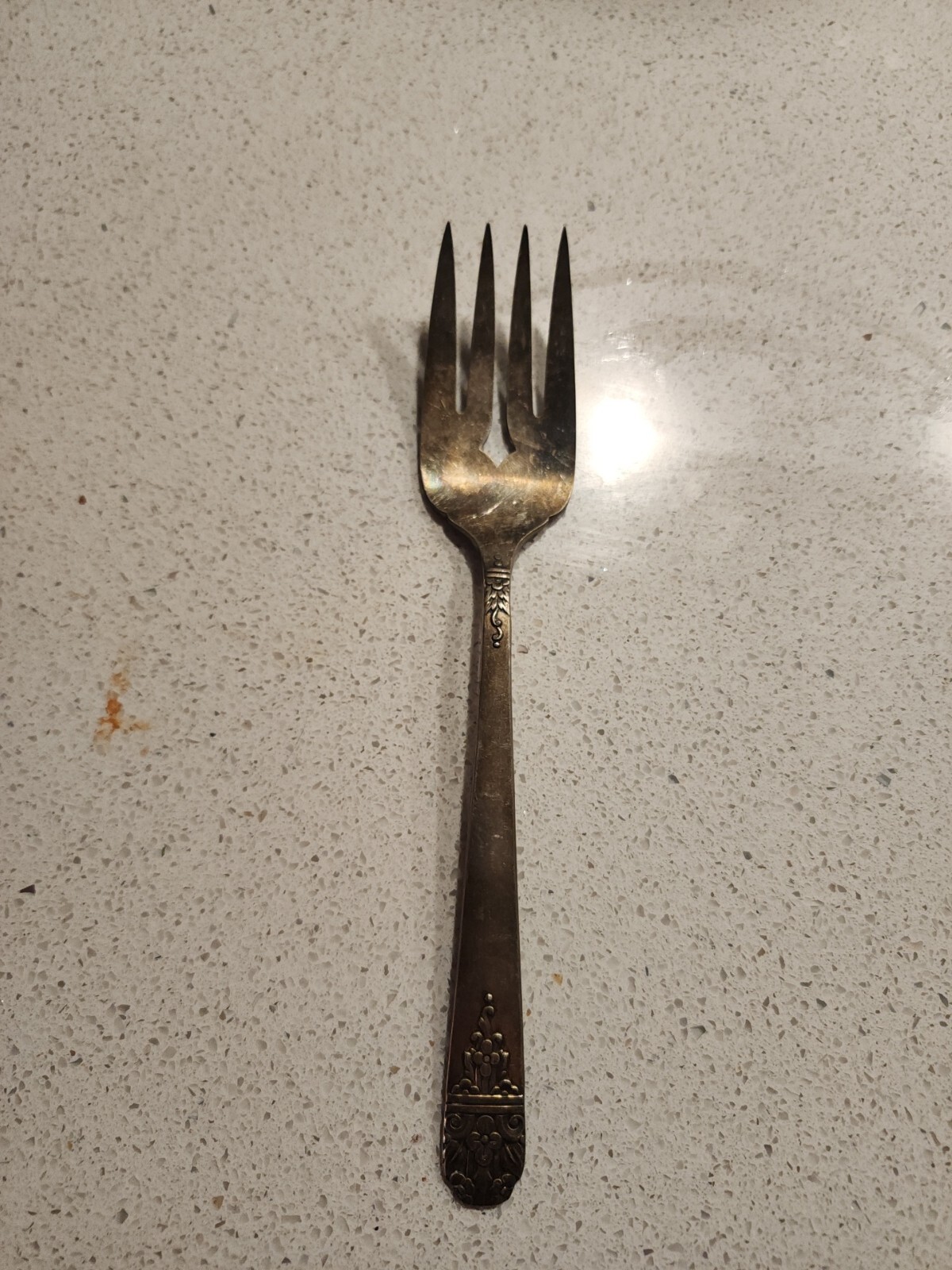 Simeon L & George H Rogers Co Arcadia Margate Oneida silver plate Serving Fork