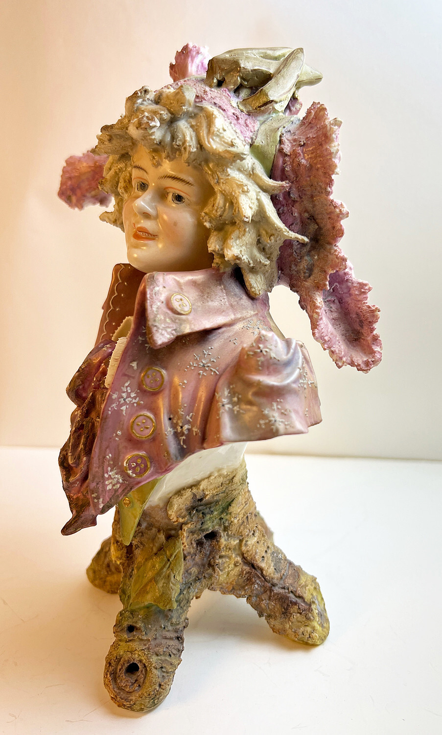 TURN TEPLITZ Amphora Austria Hand Painted 1890-1910 Man Porcelain Sculpture Bust