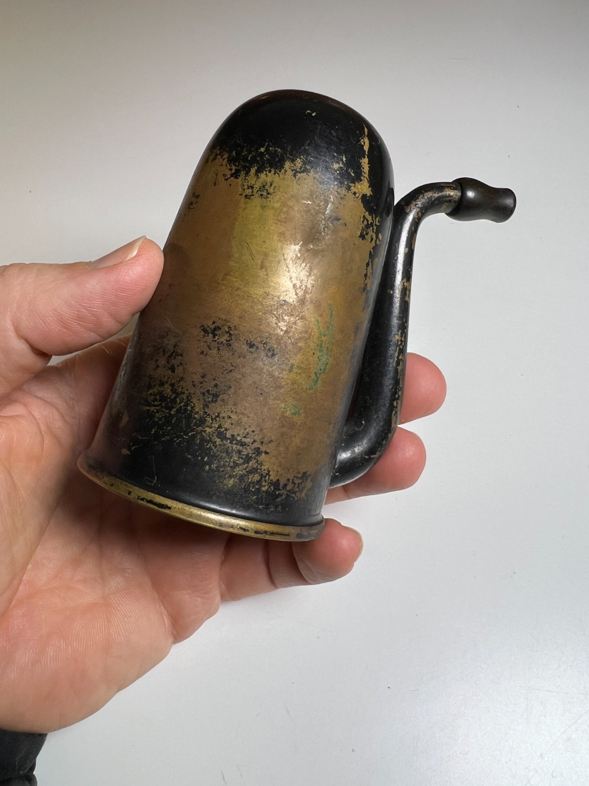 Antique Brass Conversation Dome Hearing Aid Black Japanned Acoustic Ear Trumpet
