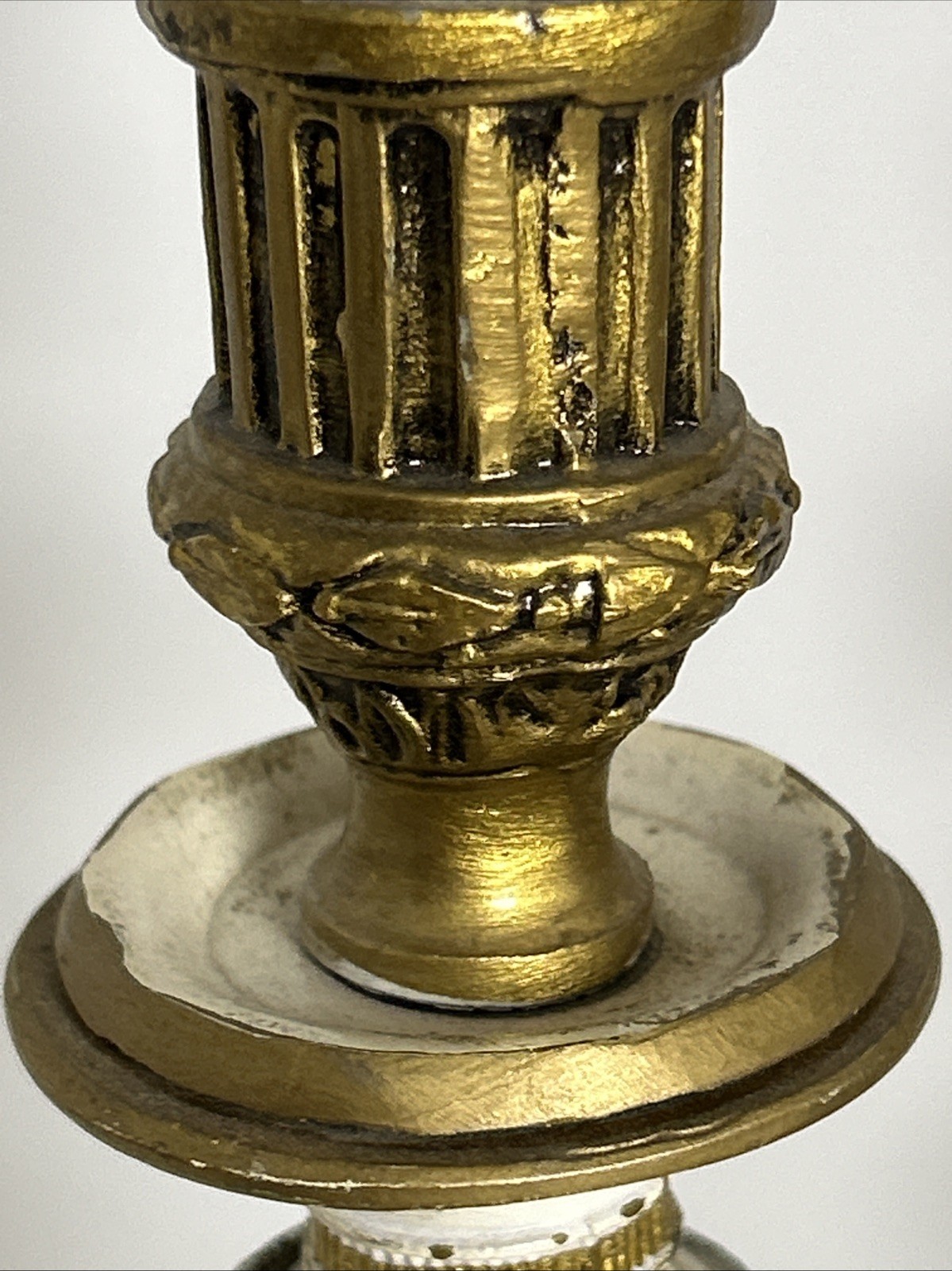 1930s FRENCH EMPIRE, NEOCLASSICAL CANDLE HOLDERS CANDLESTICKS MARBLE METAL