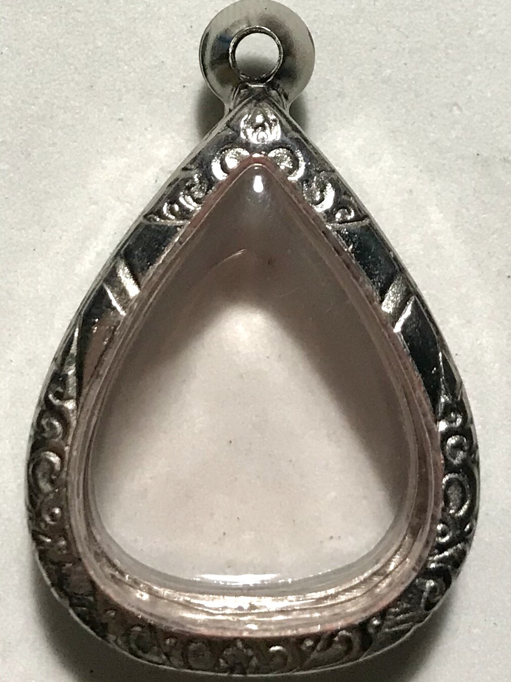STAINLESS STEEL CASE/CASING AMULET PHRA LP THAI BUDDHA PENDANT C231 h3.2 w2.6 cm