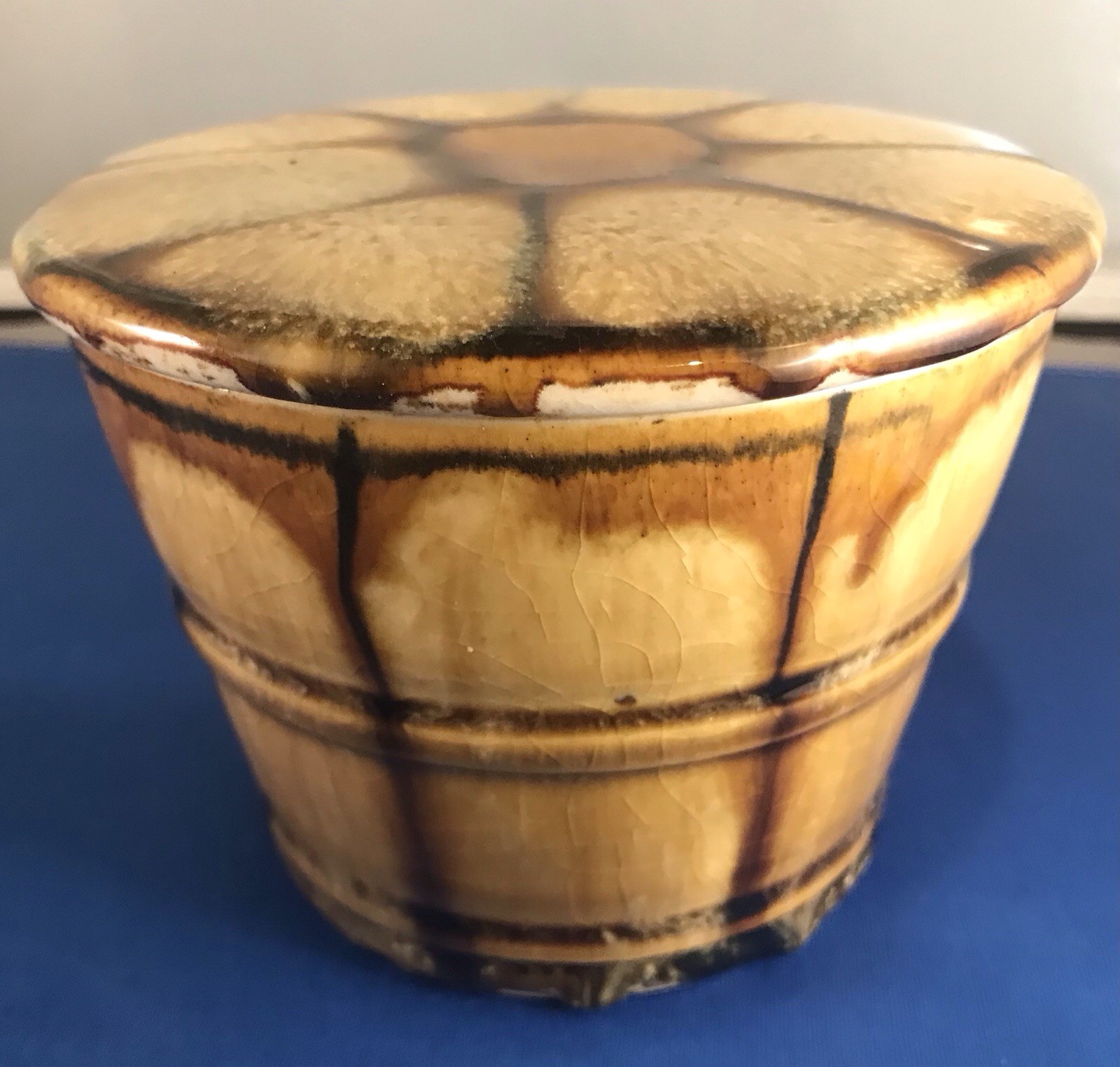 Vintage Japanese Pottery Jar & Cover