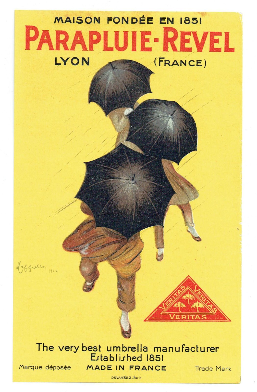Poster Parapluie Revel Cappiello