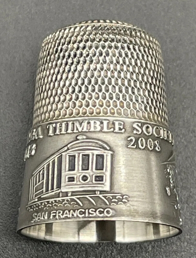 Sterling Silver Thimble TCI San Francisco Bay Area Thimble Society 2008 Simmons