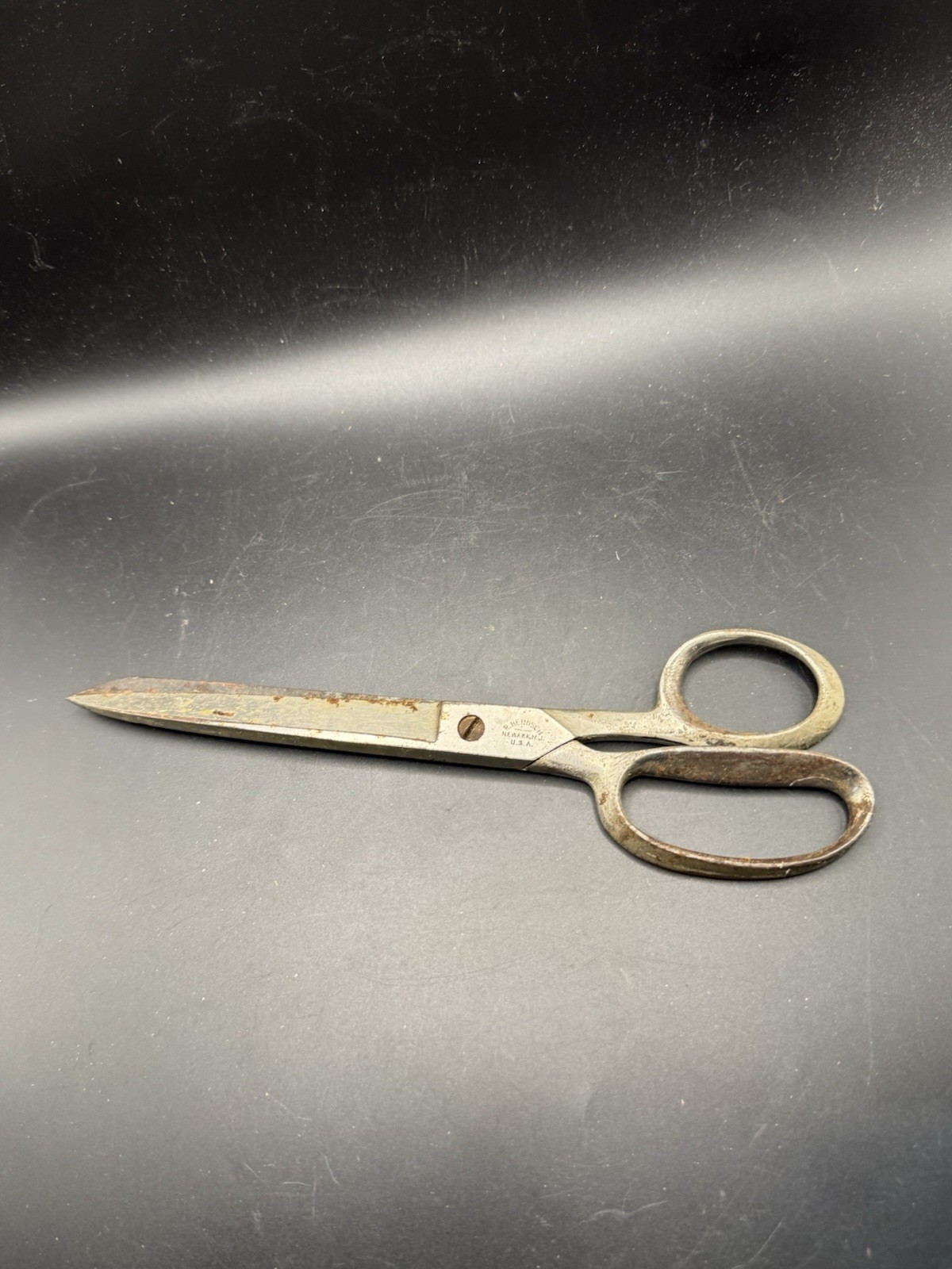 Antique R Heinisch Newark NJ 12″ Tailor Shears Heavy Duty Heavy Carpet Leather