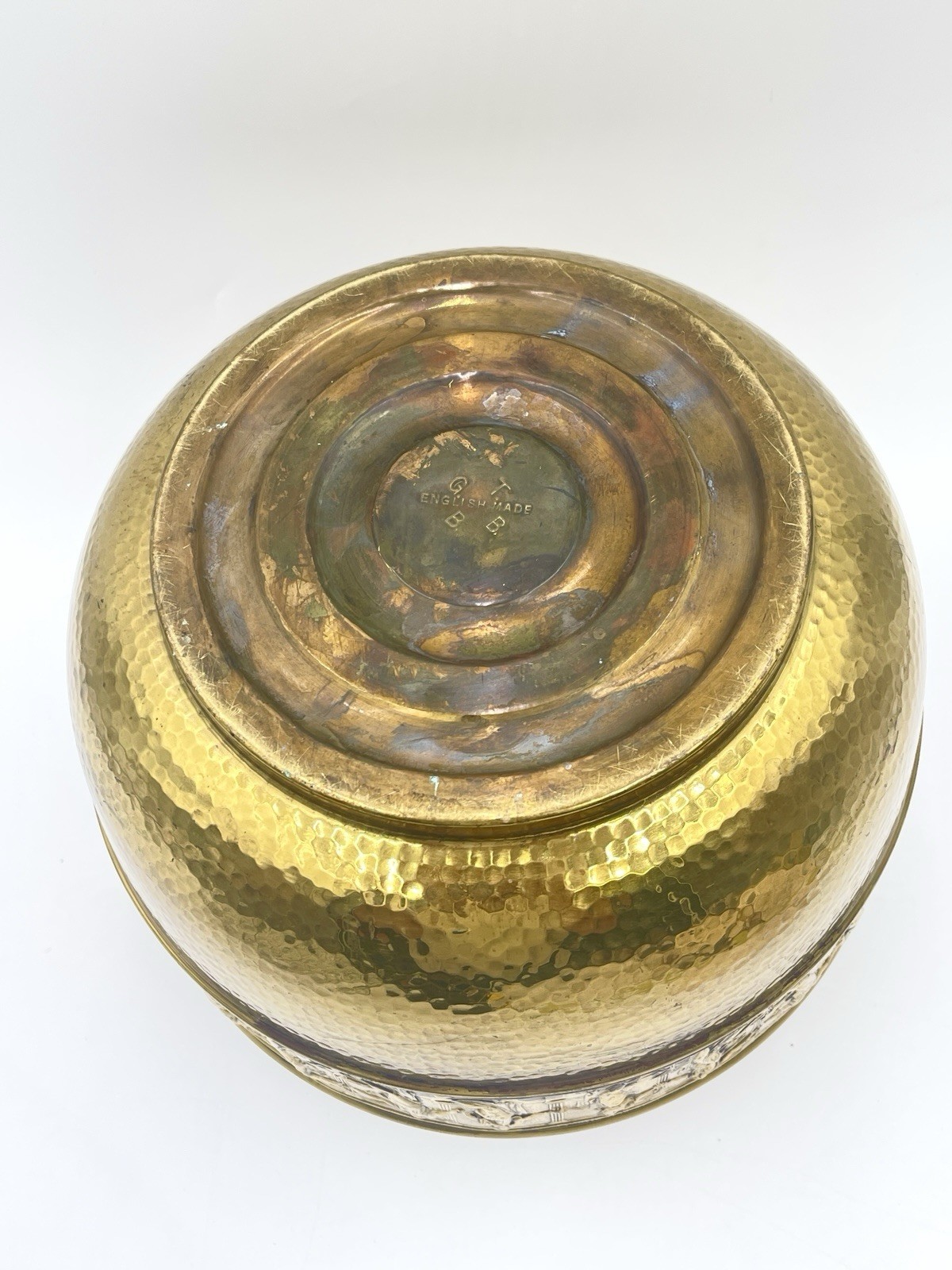 Vintage Brass Jardinière Planter Pot Vase Made In England