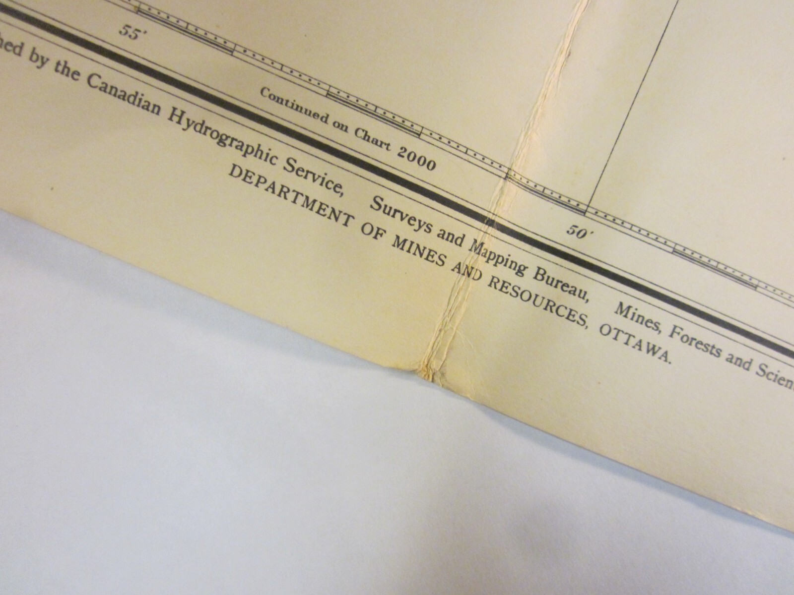 Vintage Nautical Chart Canada Lake Ontario Scotch Bonnet to Cobourg 1949