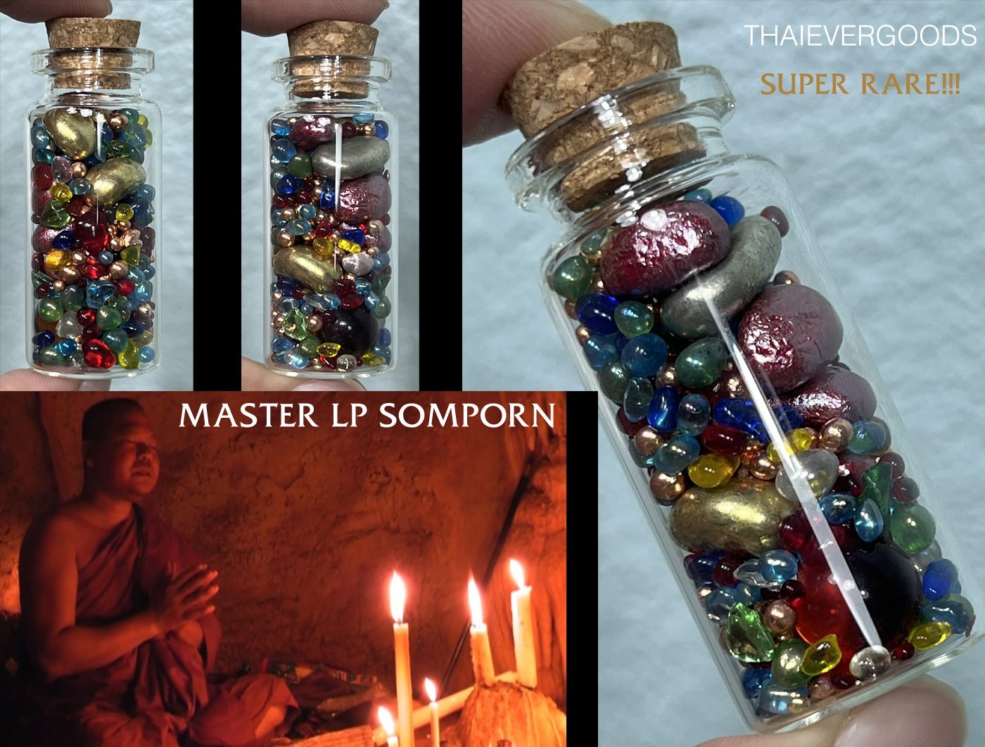 ALL LEKLAI KAEW KODTIPEE NAGA GEM SILVER SURIYAN SUWAN LP SOMPORN THAI AMULET #1