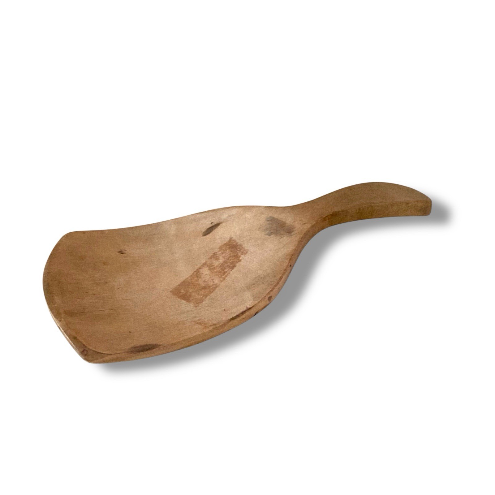Primitive Antique Wood Paddle Tool Kitchen Spoon Scoop Handle Spatula Cottage 8”