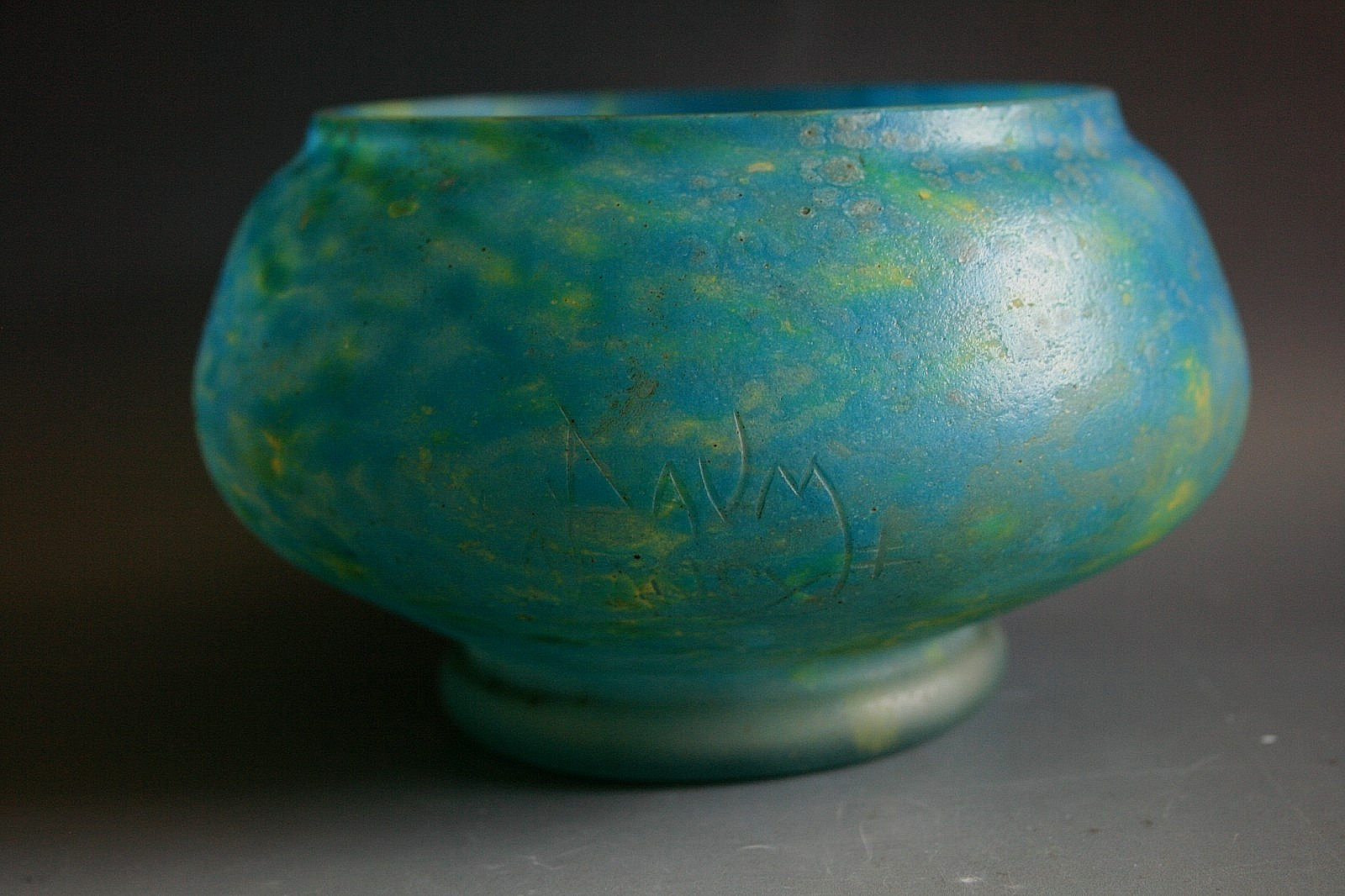 ANTIQUE ART NOUVEAU DAUM NANCY PATE DE VERRE VASE