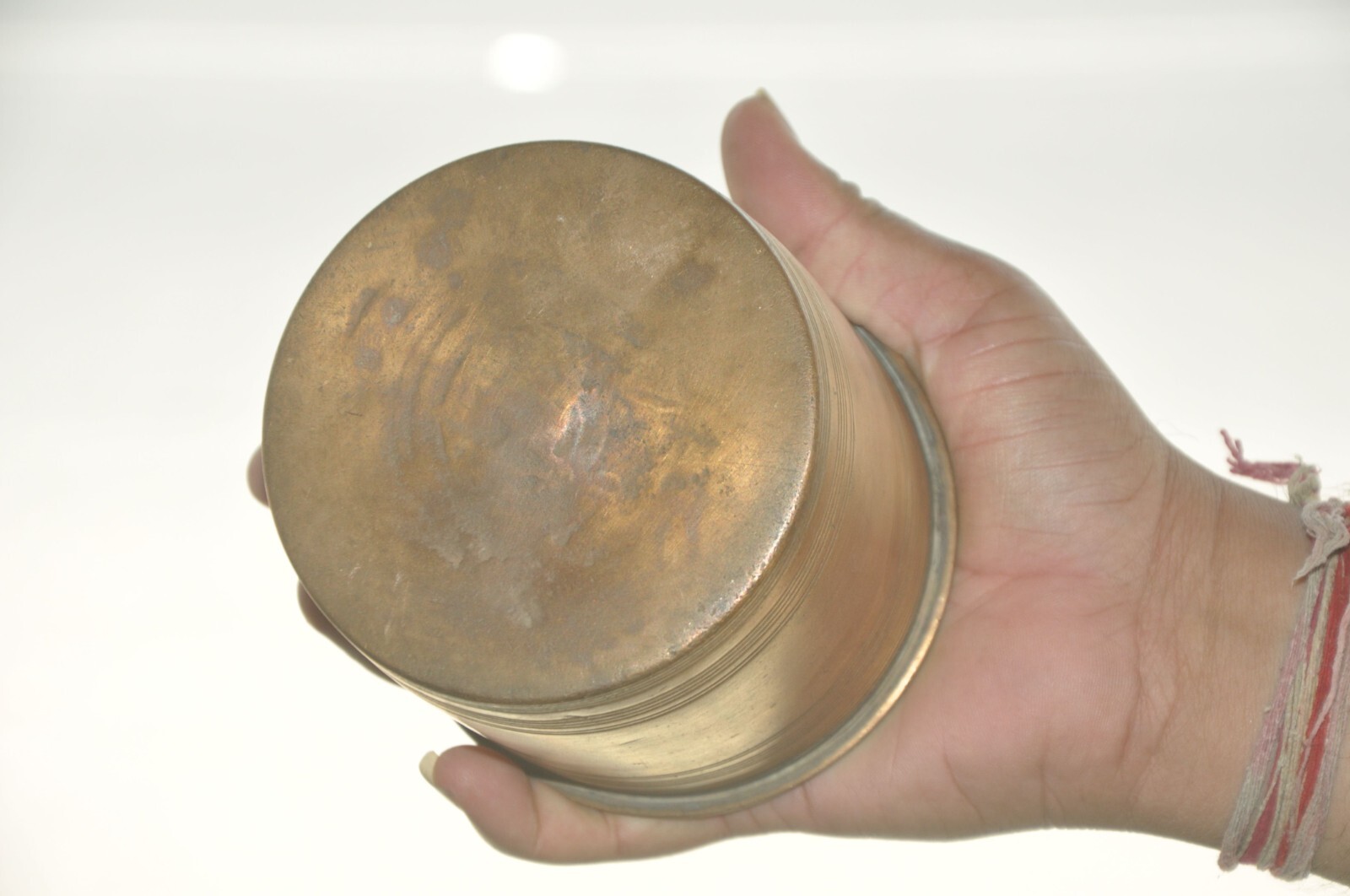 Vintage Brass Handcrafted Heavy Solid Handcrafted Holy Water Pot,Rich Patina
