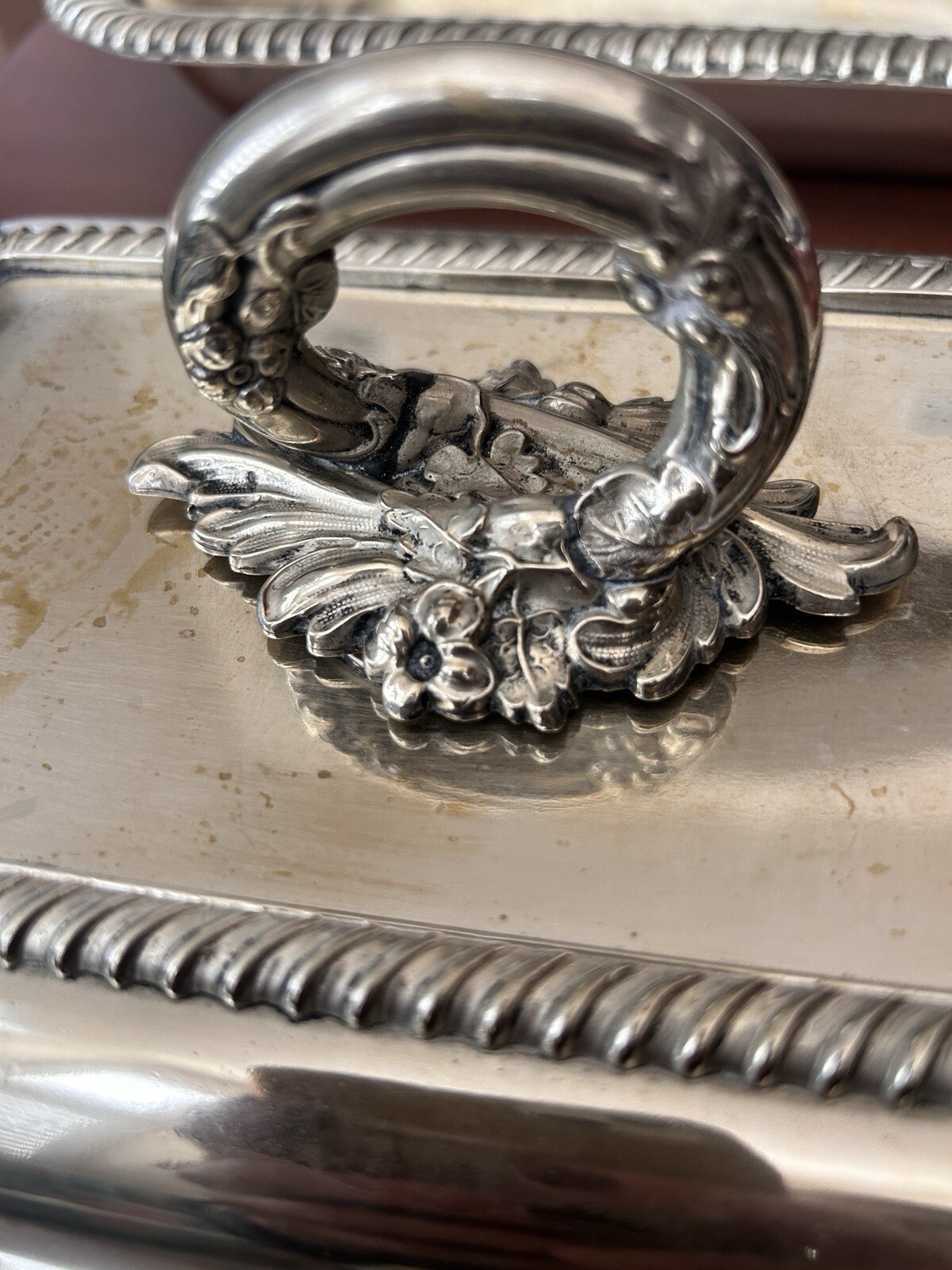 Silver Plated Lidded Rectangular Entree Dish – Marked E.P.N.S & 1919