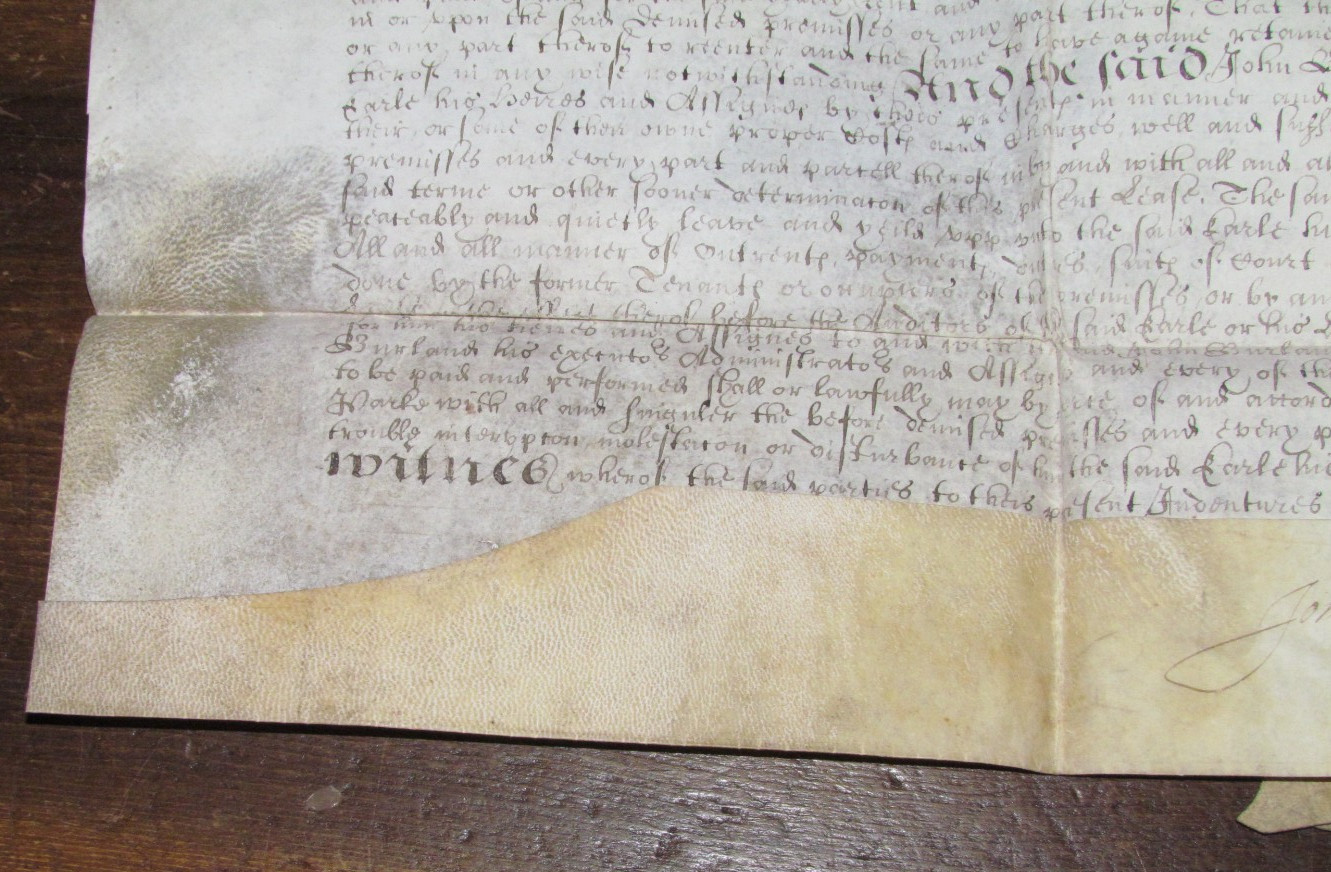 1646 VELLUM INDENTURE ALGERNON PERCY NORTHUMBERLAND to BURLAND STOGURSEY BRISTOL