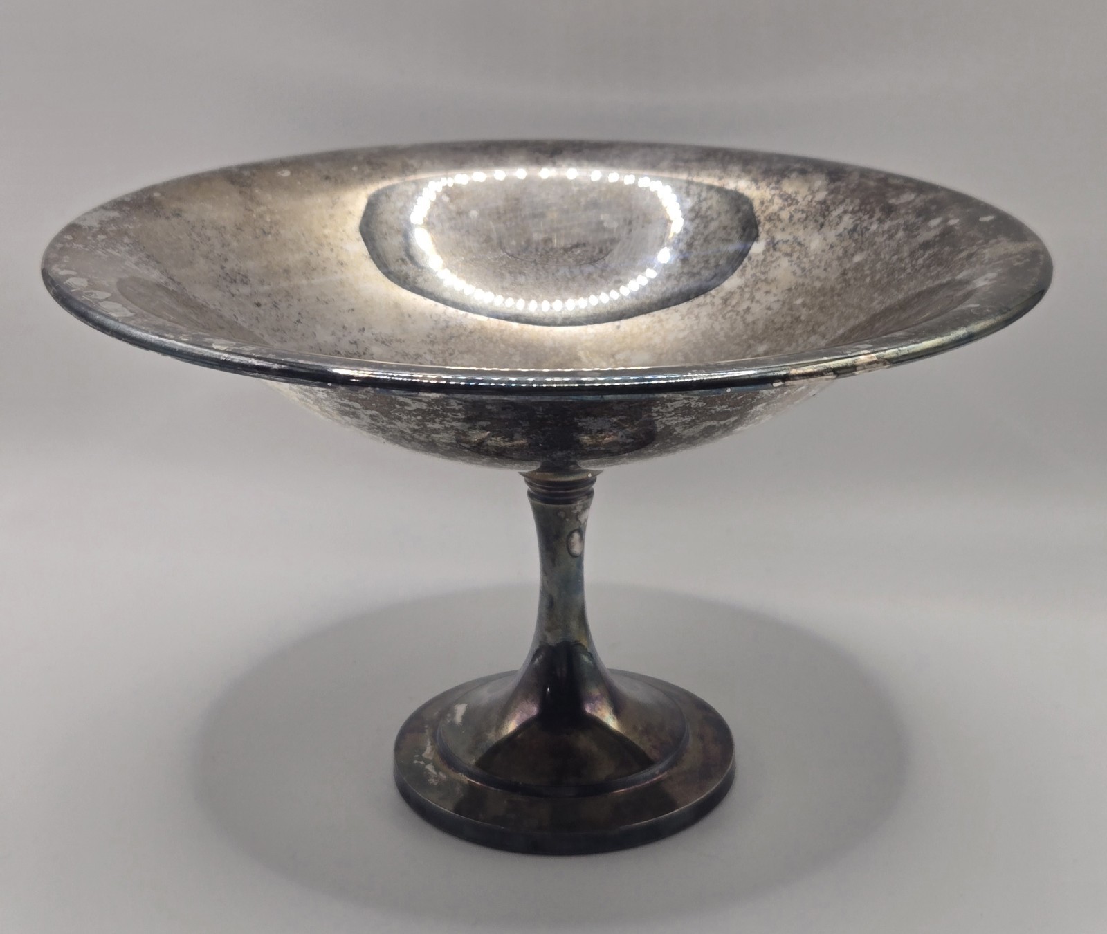 vintage WM A ROGERS silverplate pedestal bowl candy dish