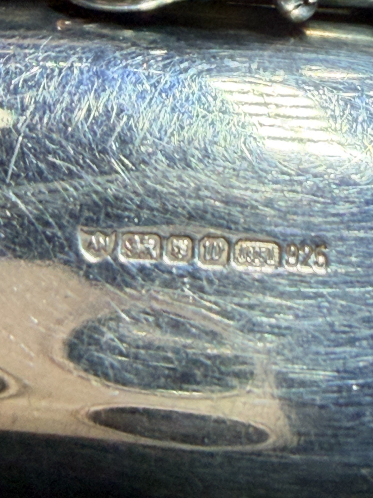 Sterling Silver Pill Box – Turquoise Flower – A D Norman – London – 1996