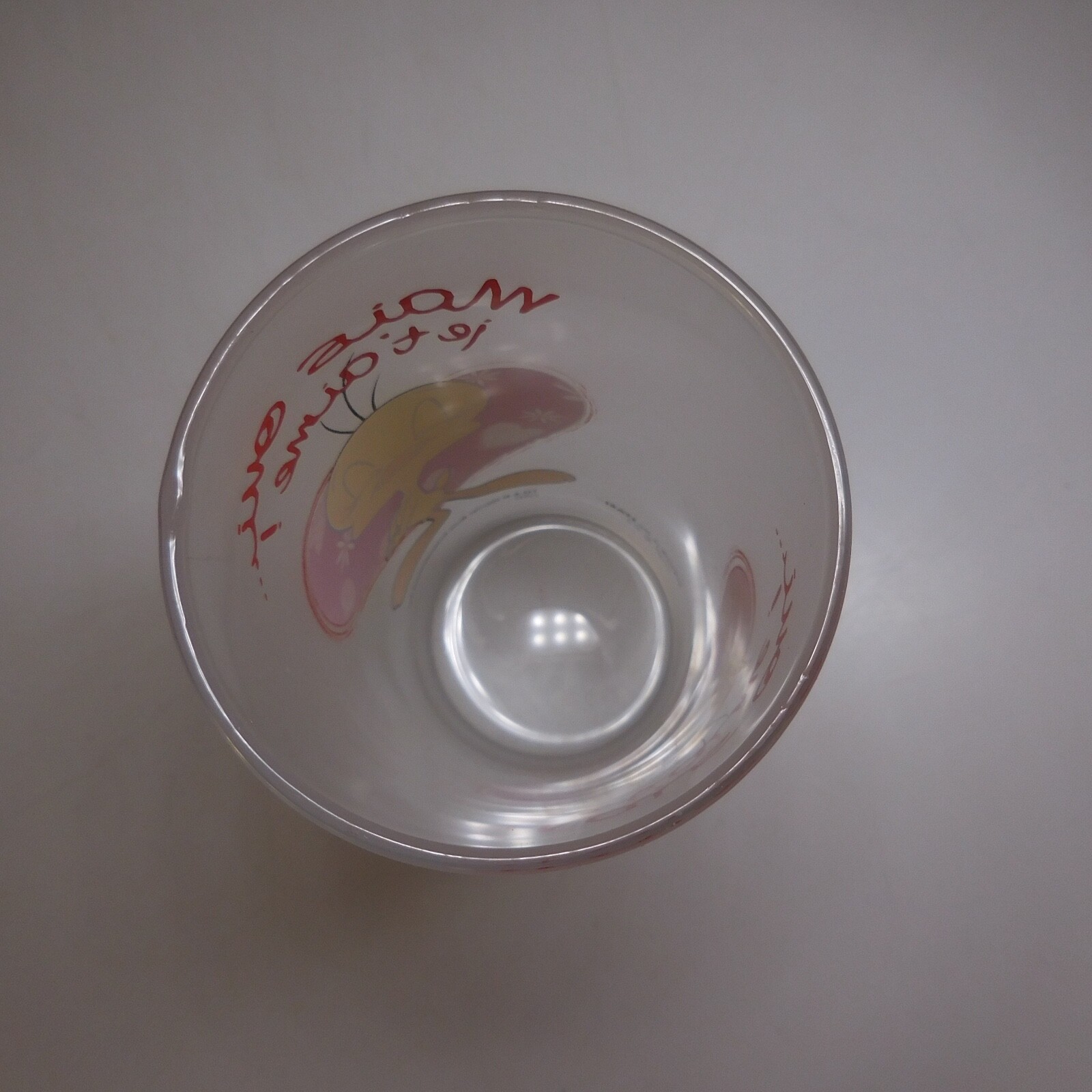 N23.270 Art Deco Table Glass Warner Bros Titi White Opaque But Yes I Love You