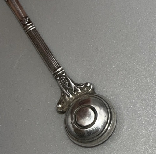 Antique Corinthian Column Handle Silver Plated Spoon Vintage Decorative Cutlery