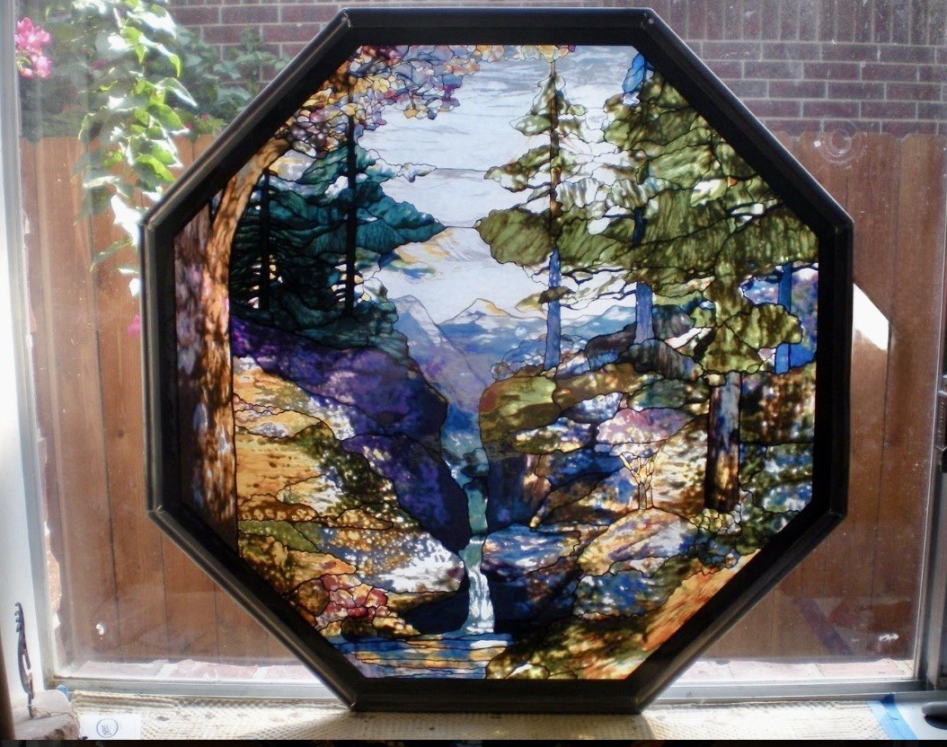 Stained Glass, Vintage River of Life by Louis C. Tiffany (C)Glassmasters USA