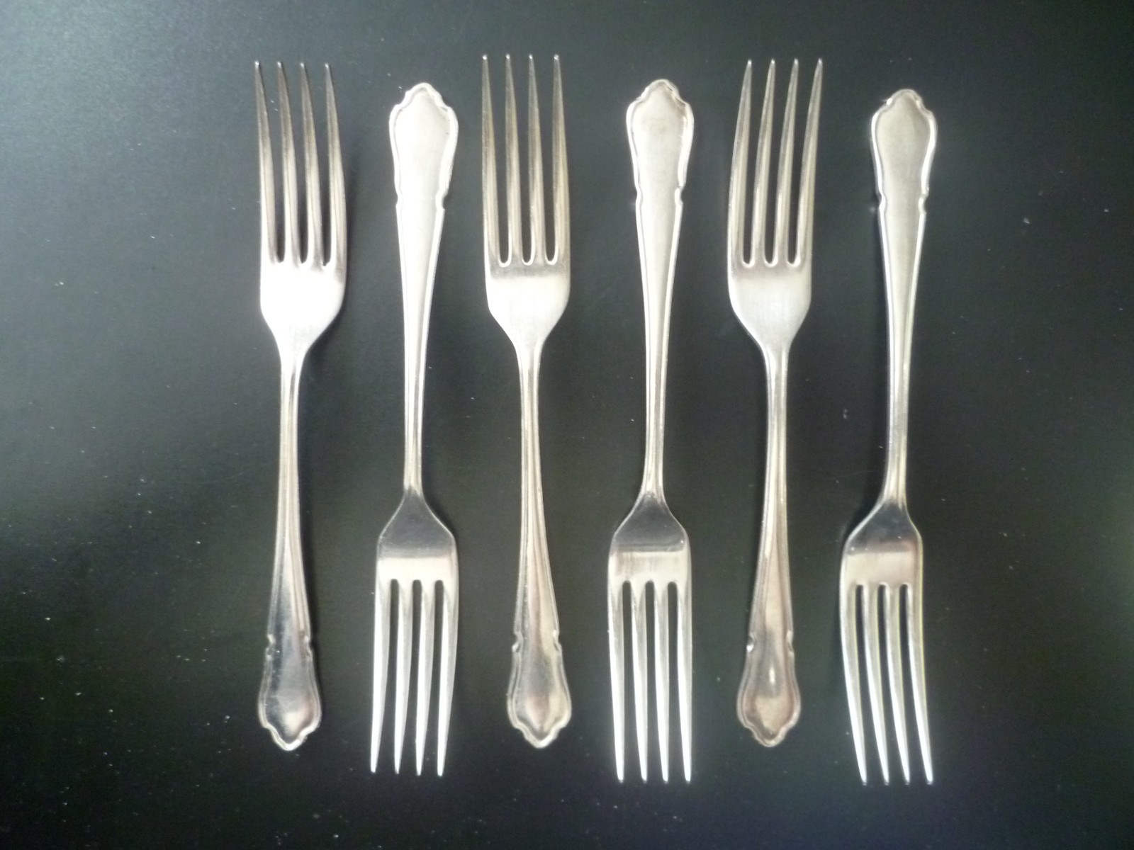 Antique Set of Six ‘James Ryals’ ‘Dubarry’ Pattern Silver Plated Breakfast Forks