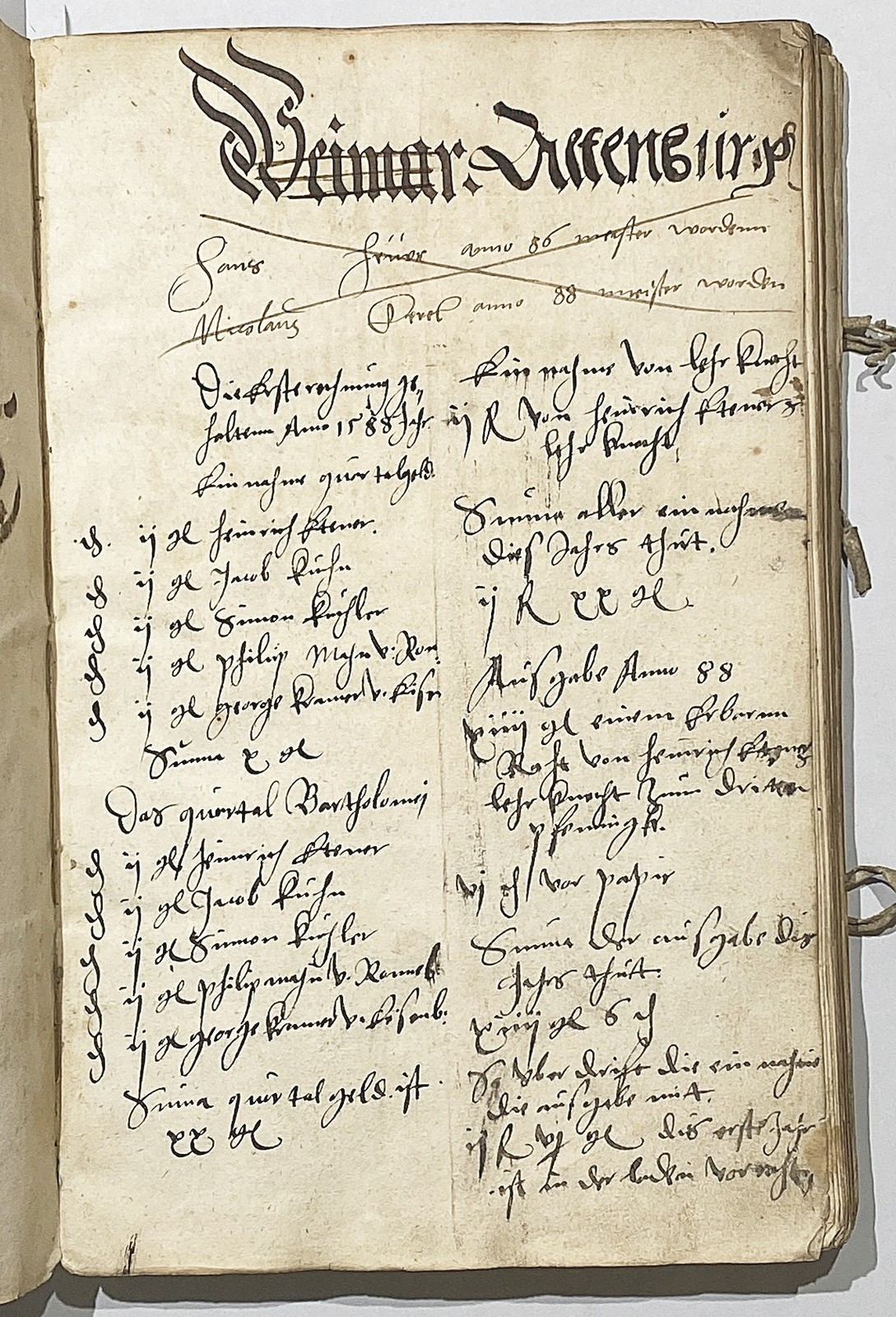 Guild Book Soap Makers Sachsen-Weimar Thuringia Manuscript Guild 1588-1654