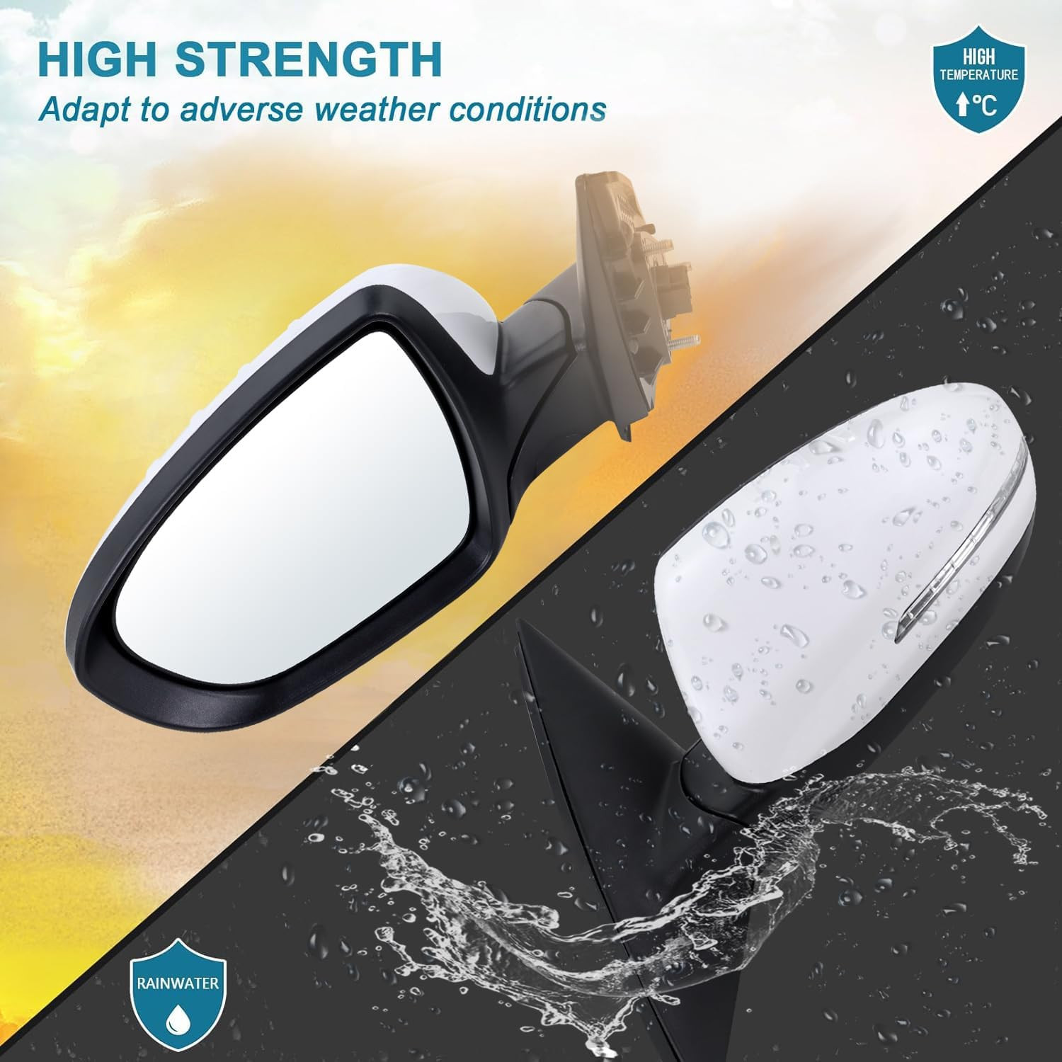 Left Driver Side Mirror Compatible with 2011 2012 2013 Kia Optima with Manual Fo