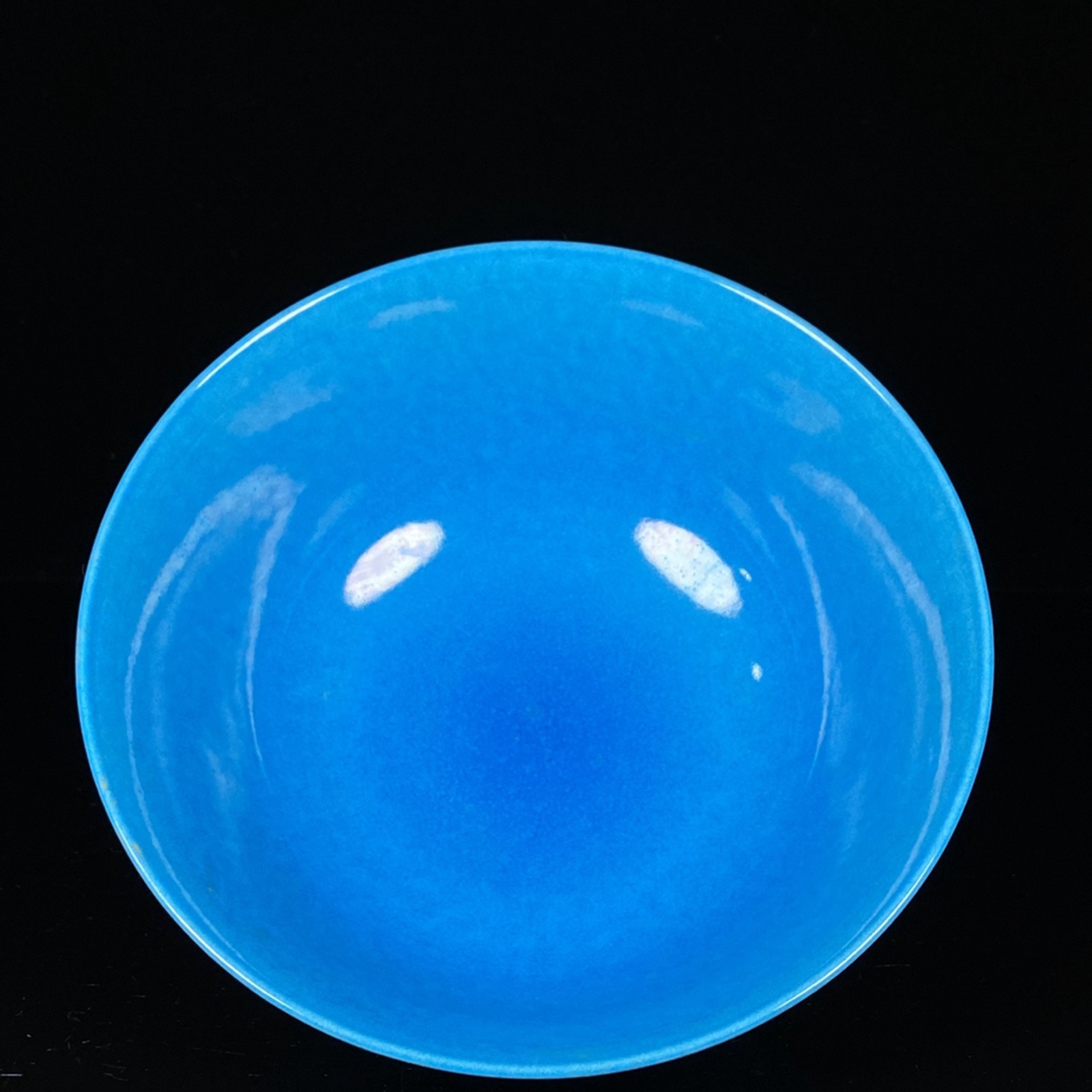 Chinese Blue Glaze Porcelain Handmade Exquisite Dragon Pattern Bowl 111703