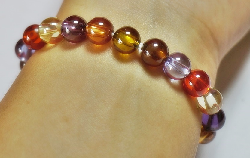 Bracelet Nok Phra Gow Lucky Gems Naga Eye Crystal Real Thai Amulet 1.0 cm #R47
