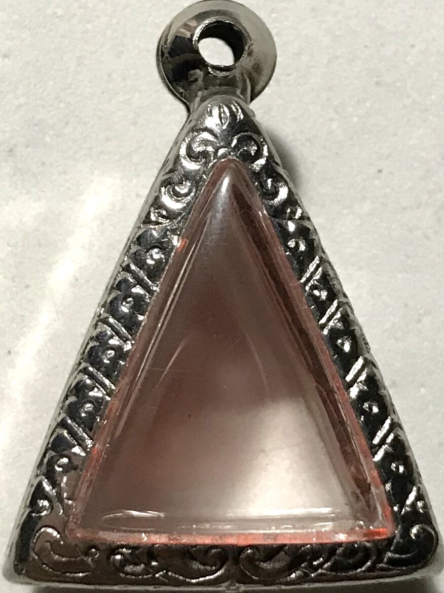 STAINLESS STEEL CASE/CASING AMULET PHRA LP THAI BUDDHA PENDANT C182 h2.7 w2.4 cm