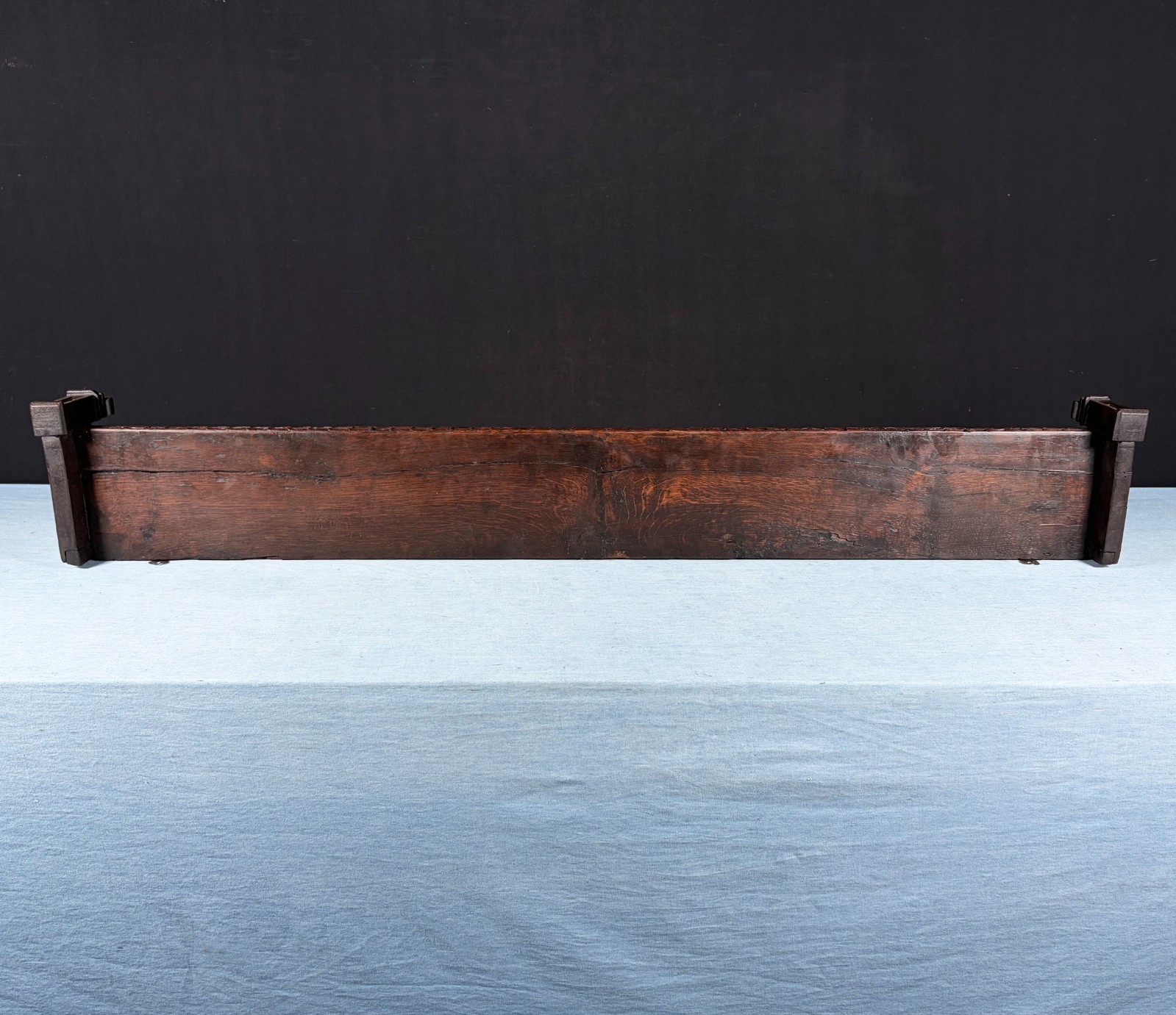 52″ Antique Gothic French Solid Oak Coat Rack Hall Tree Wood Shelf w/Iron Hooks