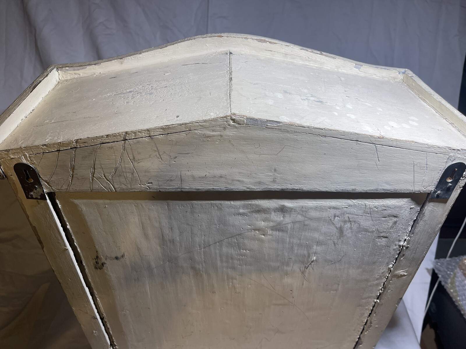 Distressed Whitewash Cabinet